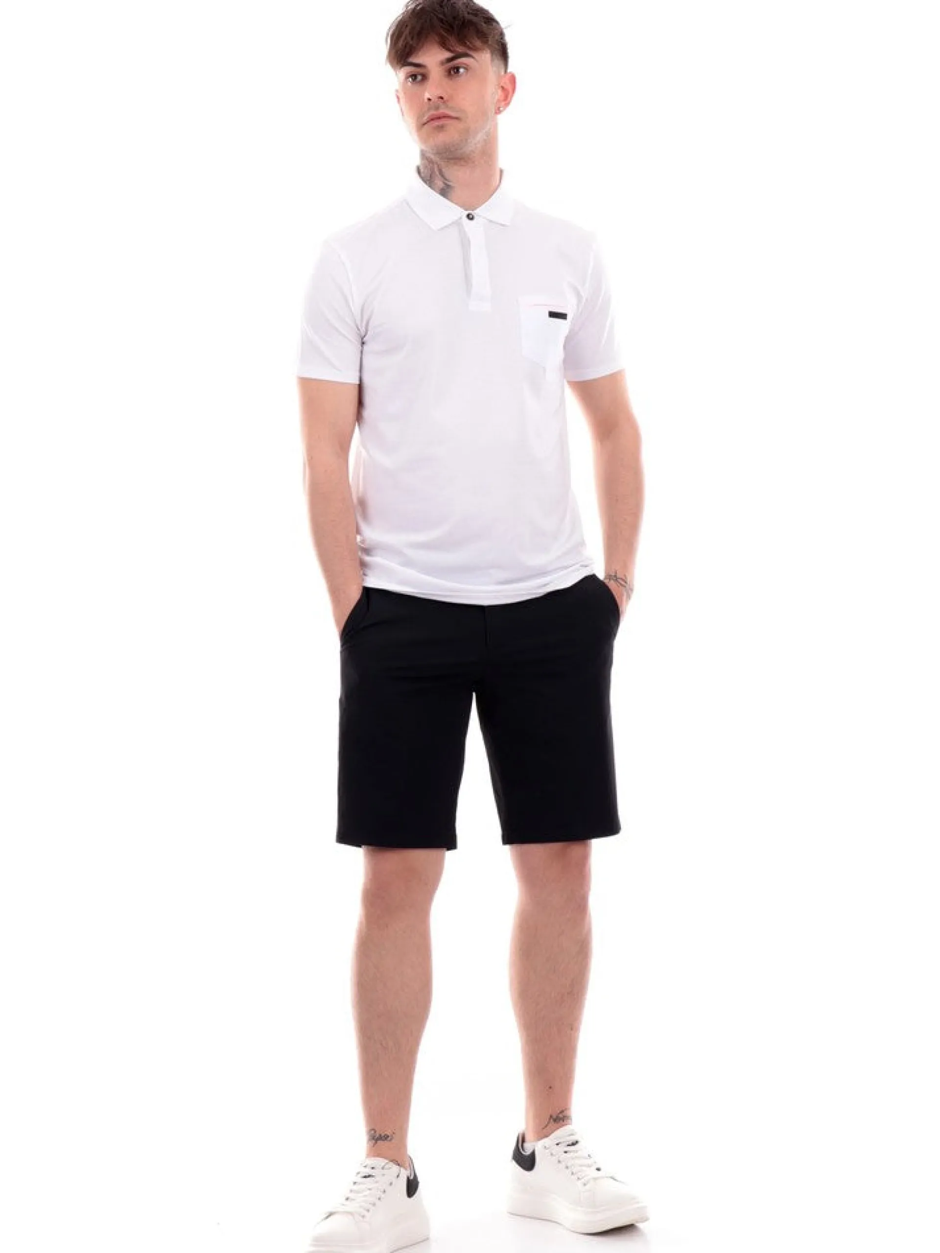 RRD Polo*Polo bianca da uomo con taschino Revo 24204