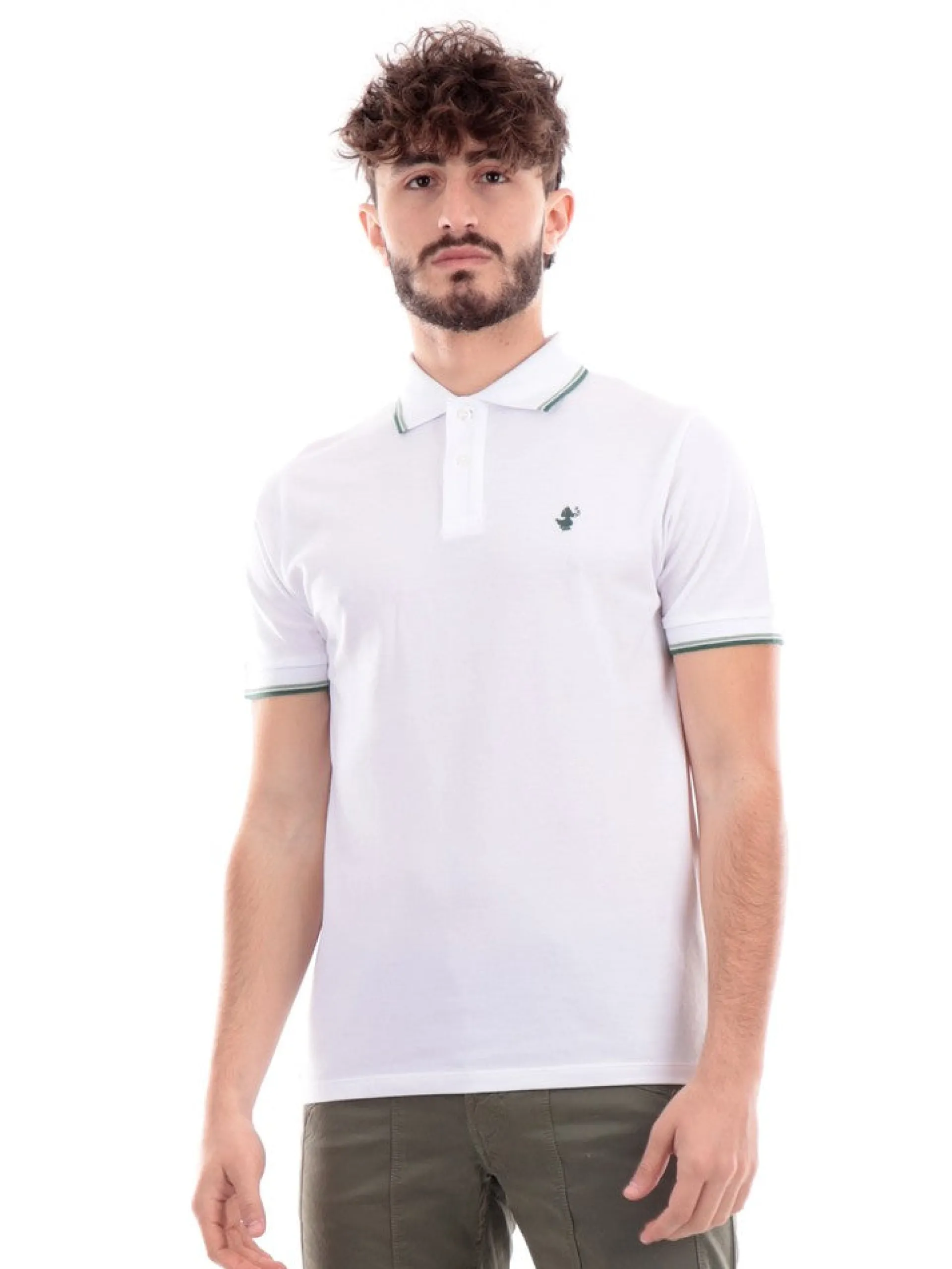 SAVE THE DUCK Polo*Polo bianca da uomo Richard Polo DR0136MBATE16