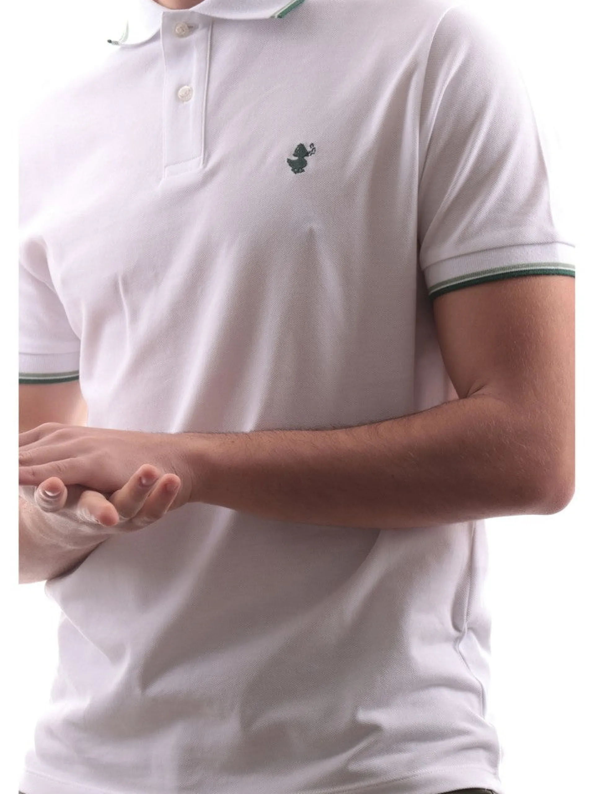 SAVE THE DUCK Polo*Polo bianca da uomo Richard Polo DR0136MBATE16