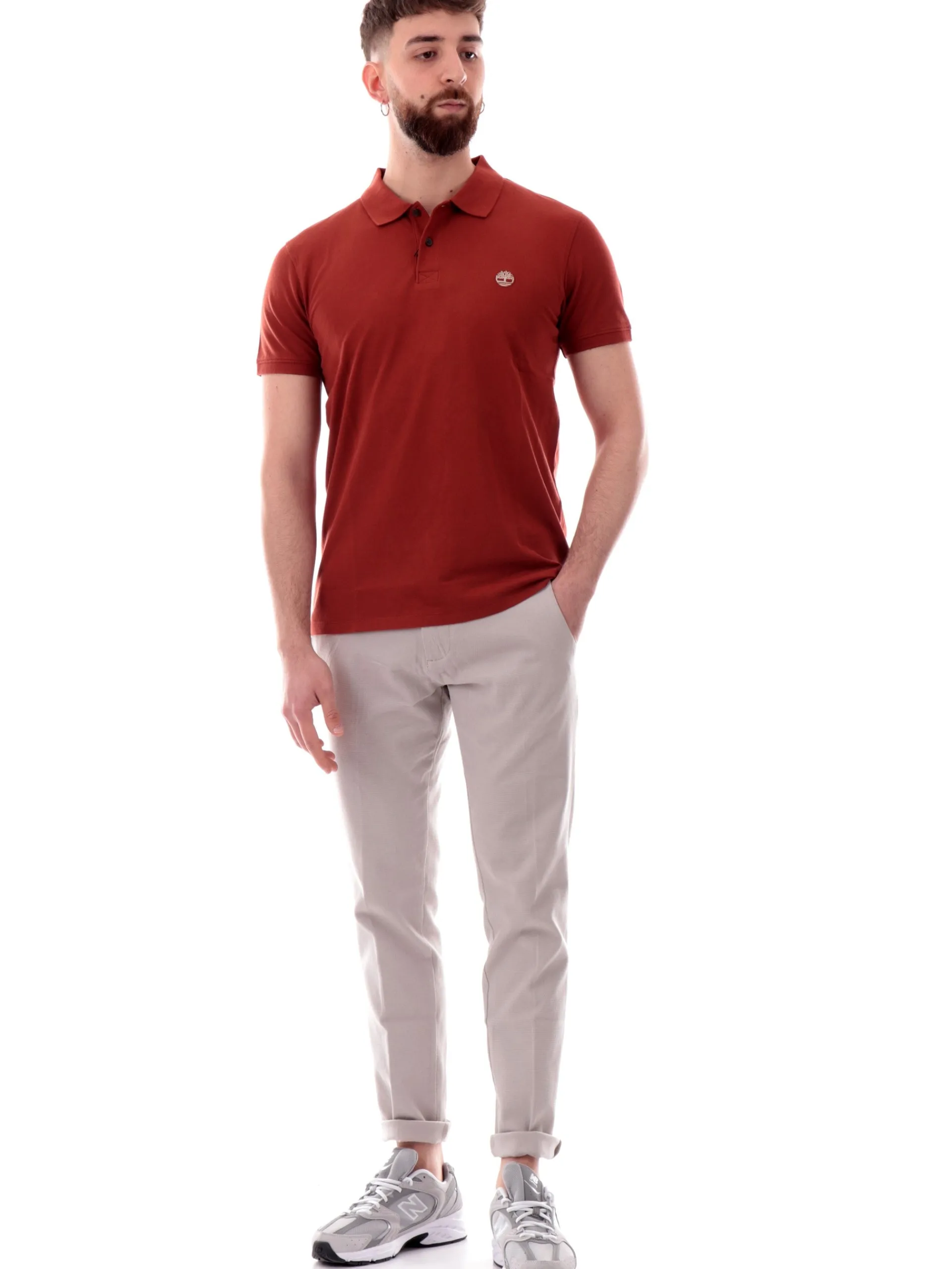 TIMBERLAND Polo*Polo bordeaux Millers River da uomo Slim Fit TB0A6BX4