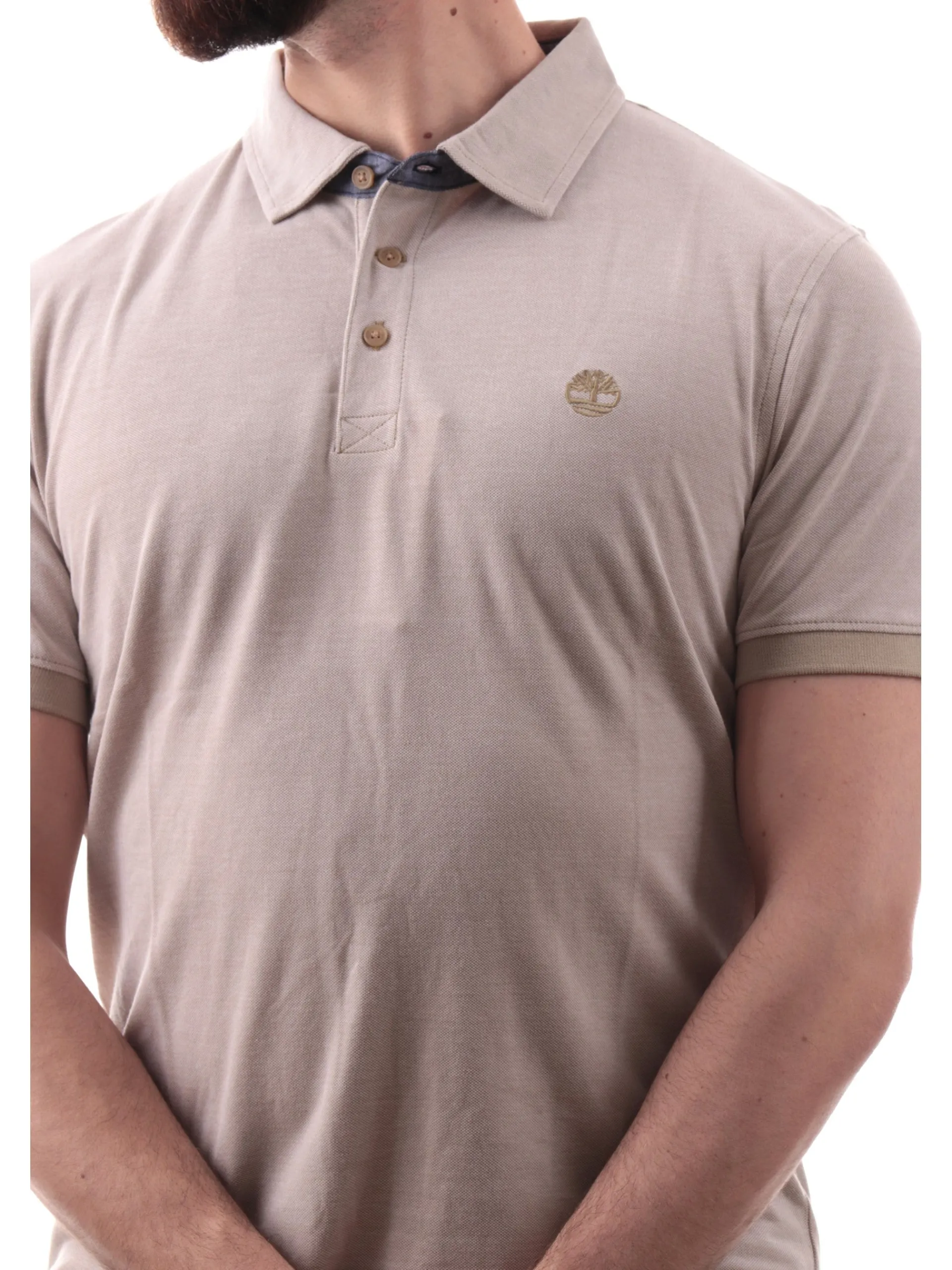 TIMBERLAND Polo*Polo grigia Baboosic Brook Oxford da uomo Slim Fit TB0A6BWG