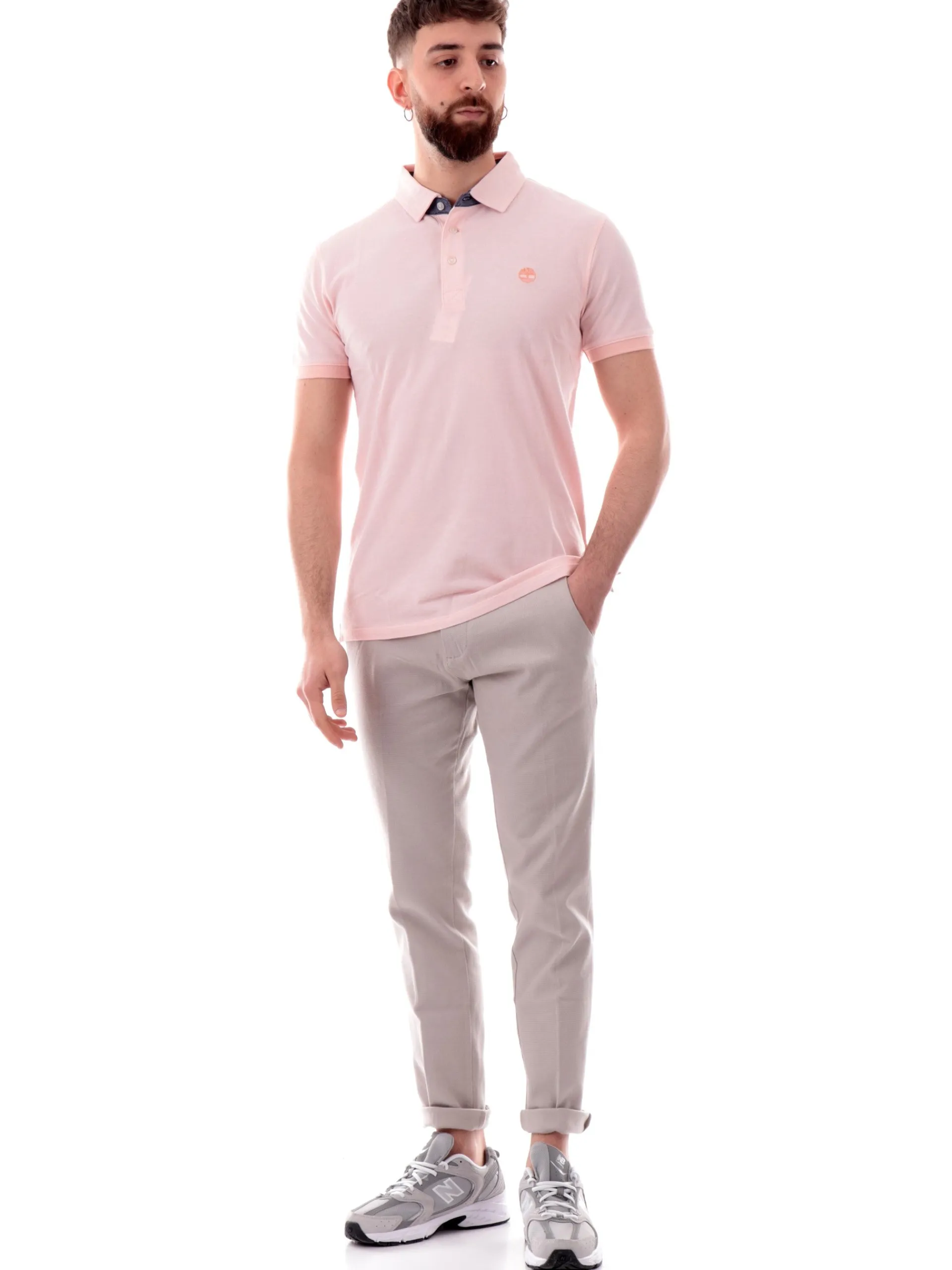TIMBERLAND Polo*Polo rosa Baboosic Brook Oxford da uomo Slim Fit TB0A6BWG