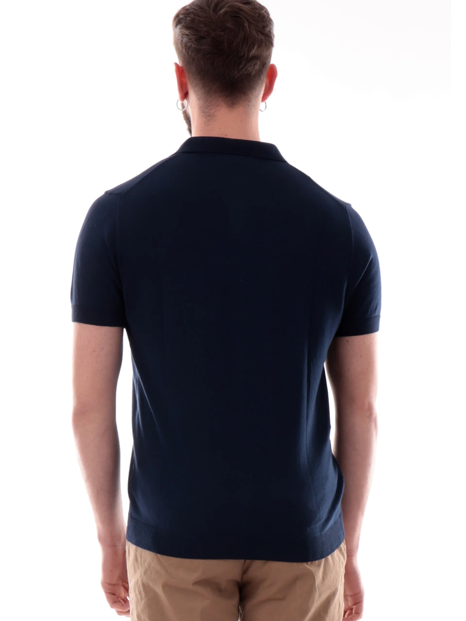 VELK Polo*Polo blu scollo a V da uomo Derby RS635Y