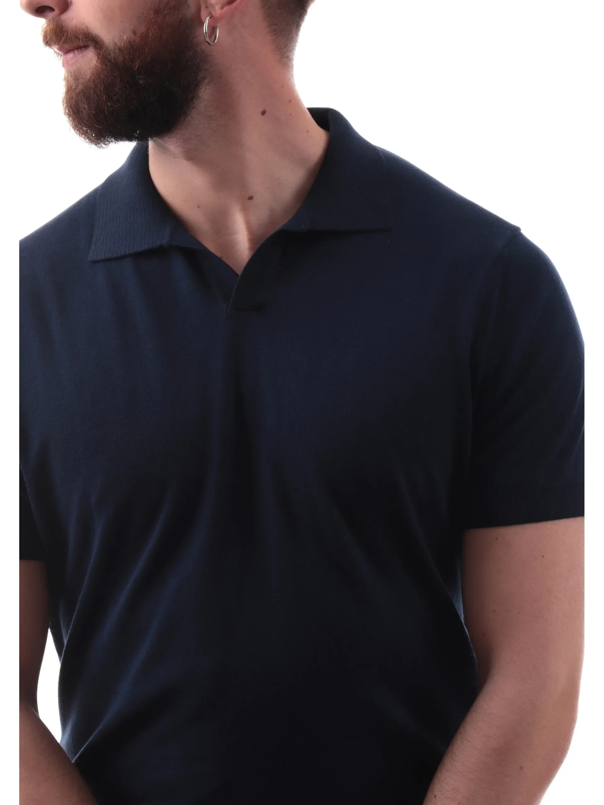 VELK Polo*Polo blu scollo a V da uomo Derby RS635Y