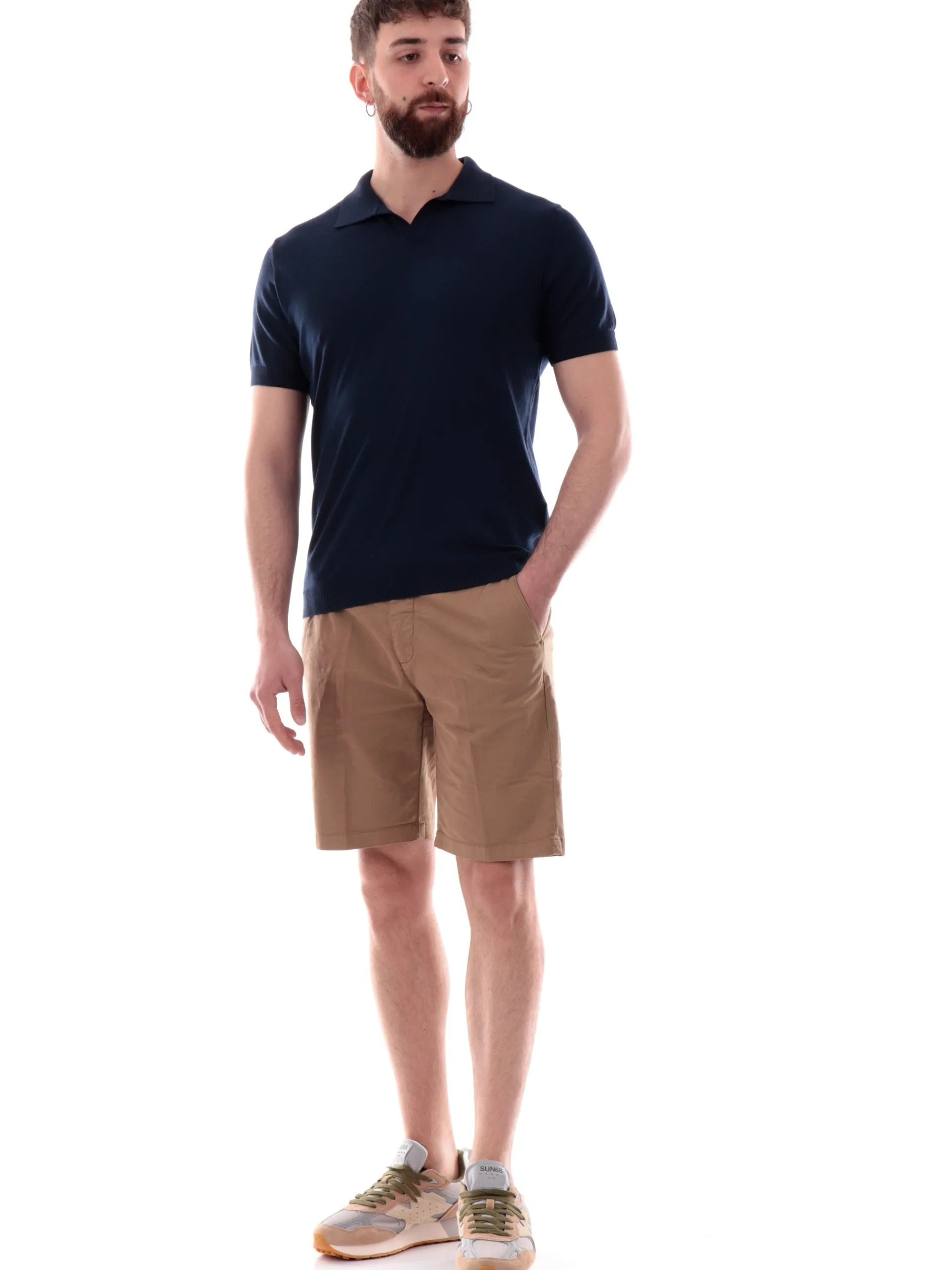 VELK Polo*Polo blu scollo a V da uomo Derby RS635Y