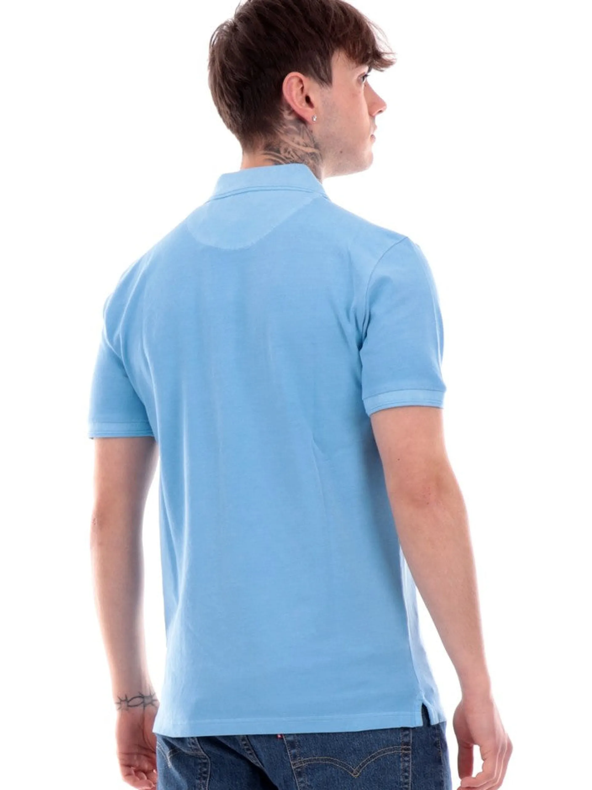 WOOLRICH Polo*Polo celeste da uomo Mackinack 0065MRUT1483