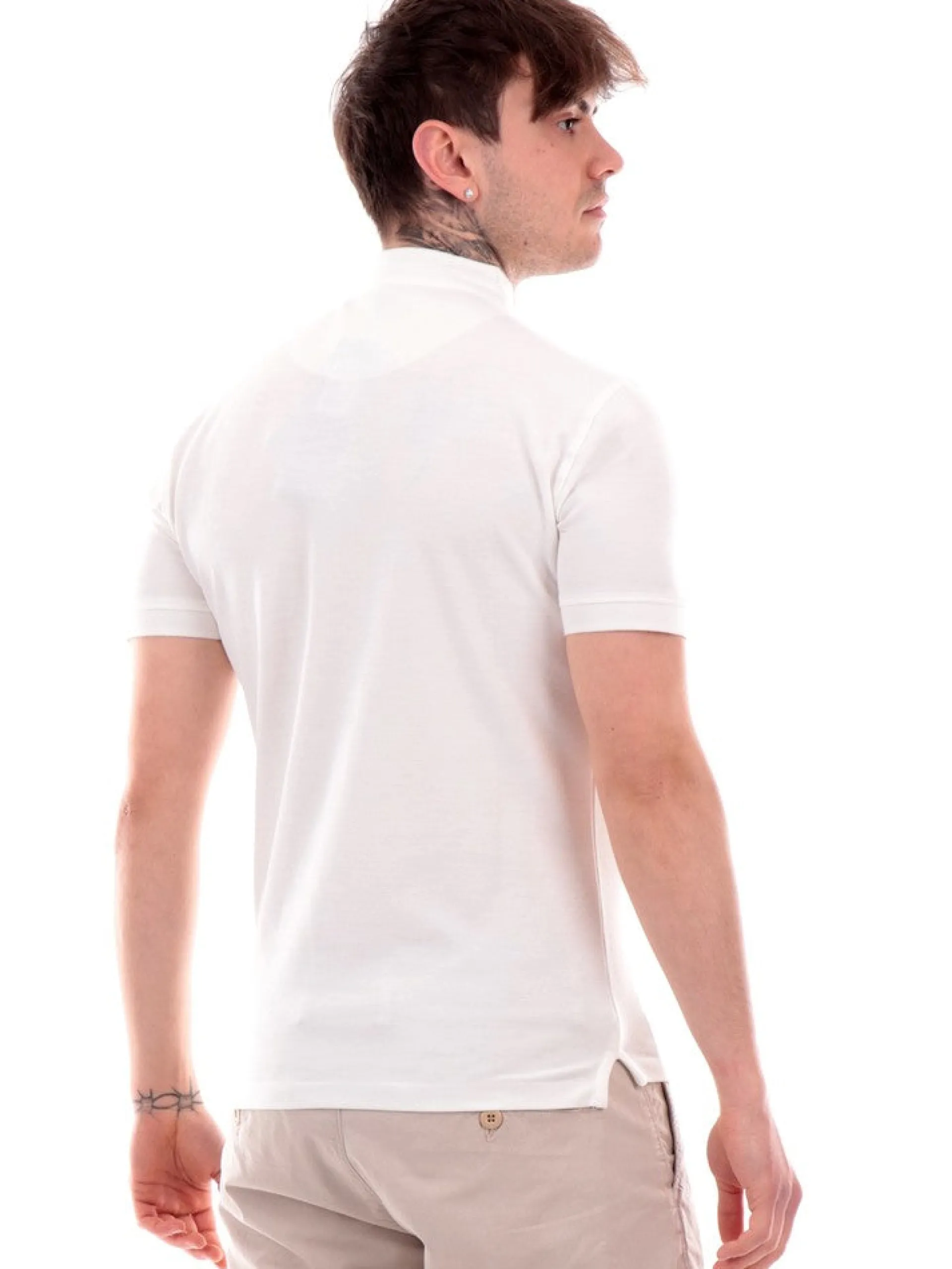 YES ZEE Polo*Polo bianca da uomo coreana T774TS000