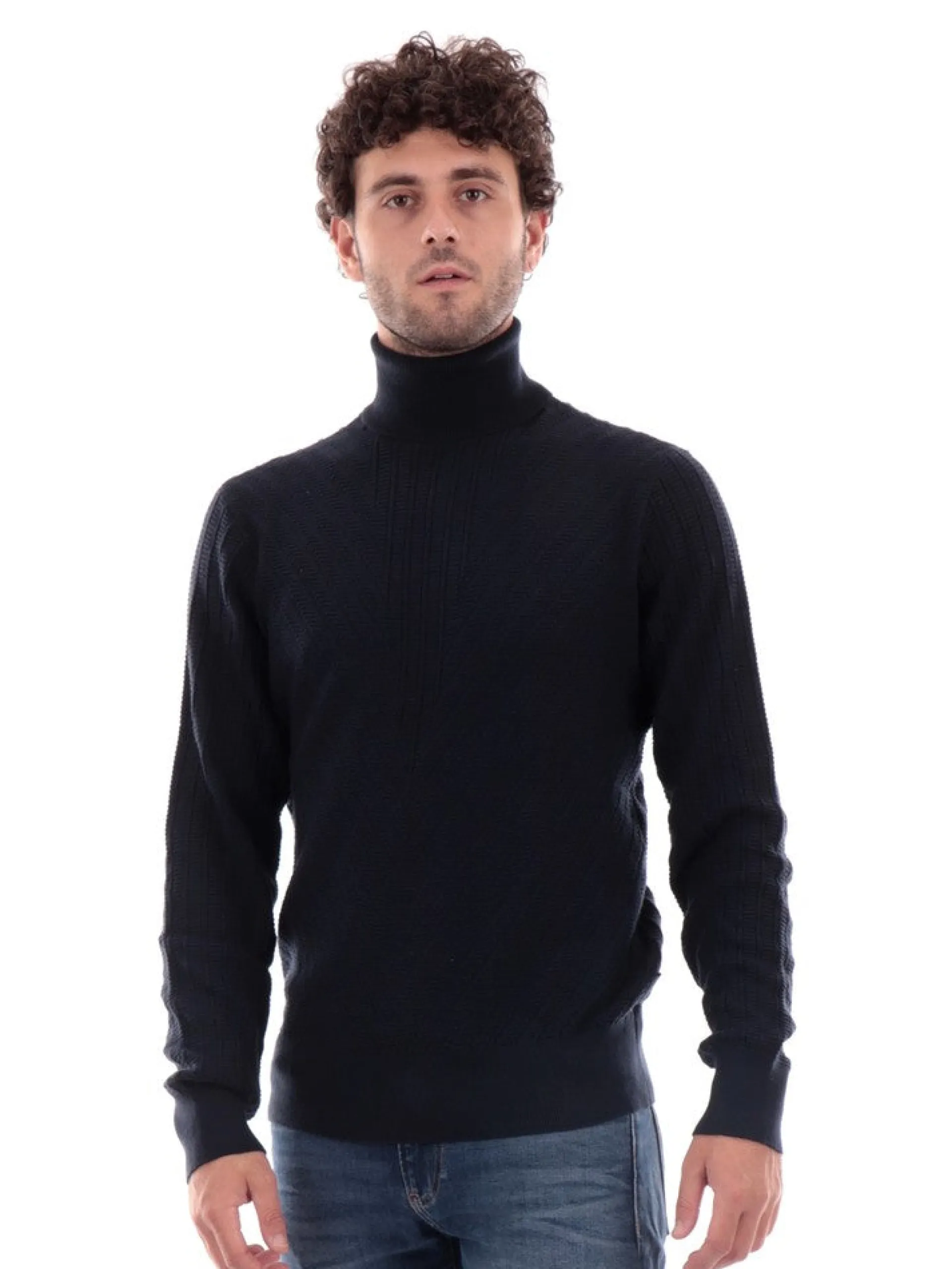 ARMANI EXCHANGE Maglie*Pullover blu da uomo a collo alto 6RZM2JZM3FZ