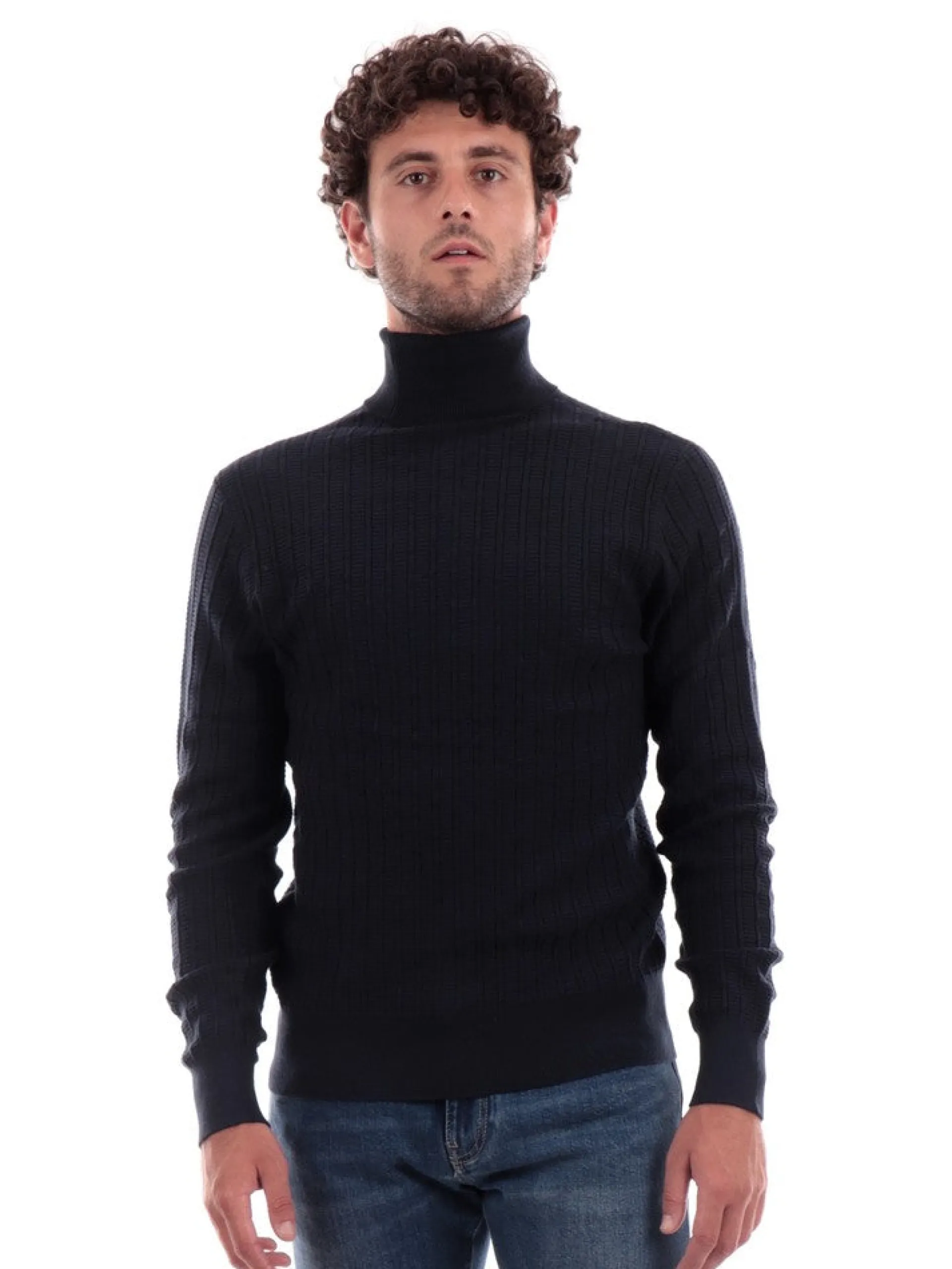 ARMANI EXCHANGE Maglie*Pullover blu da uomo a collo alto 6RZM2JZM3FZ
