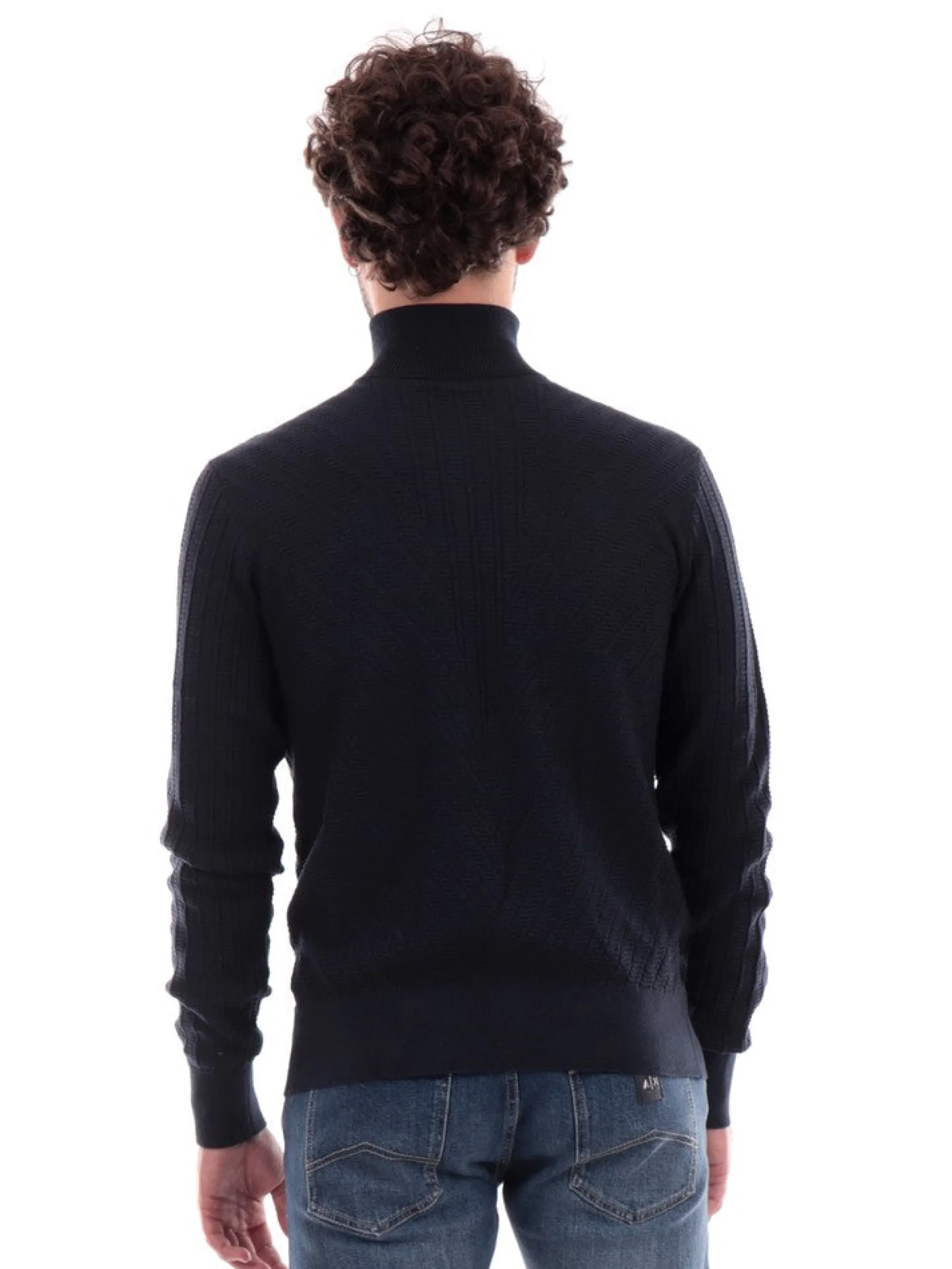 ARMANI EXCHANGE Maglie*Pullover blu da uomo a collo alto 6RZM2JZM3FZ