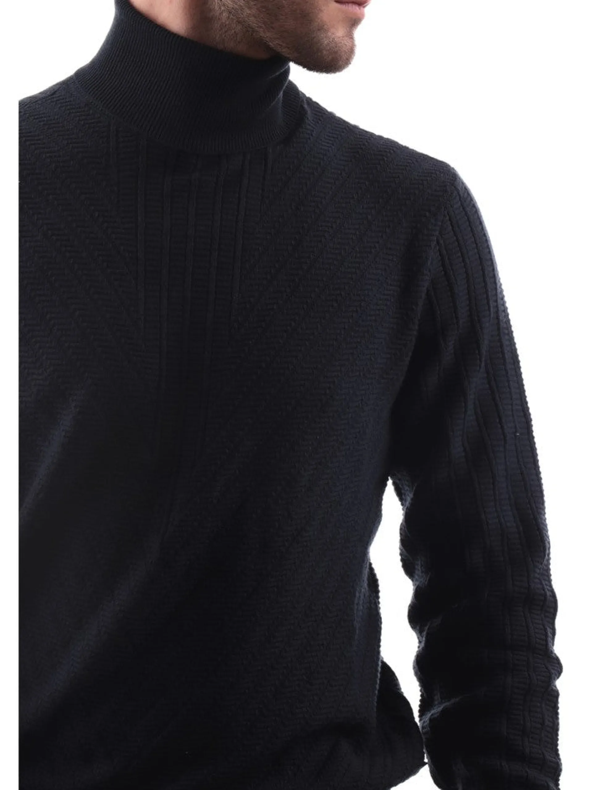 ARMANI EXCHANGE Maglie*Pullover blu da uomo a collo alto 6RZM2JZM3FZ