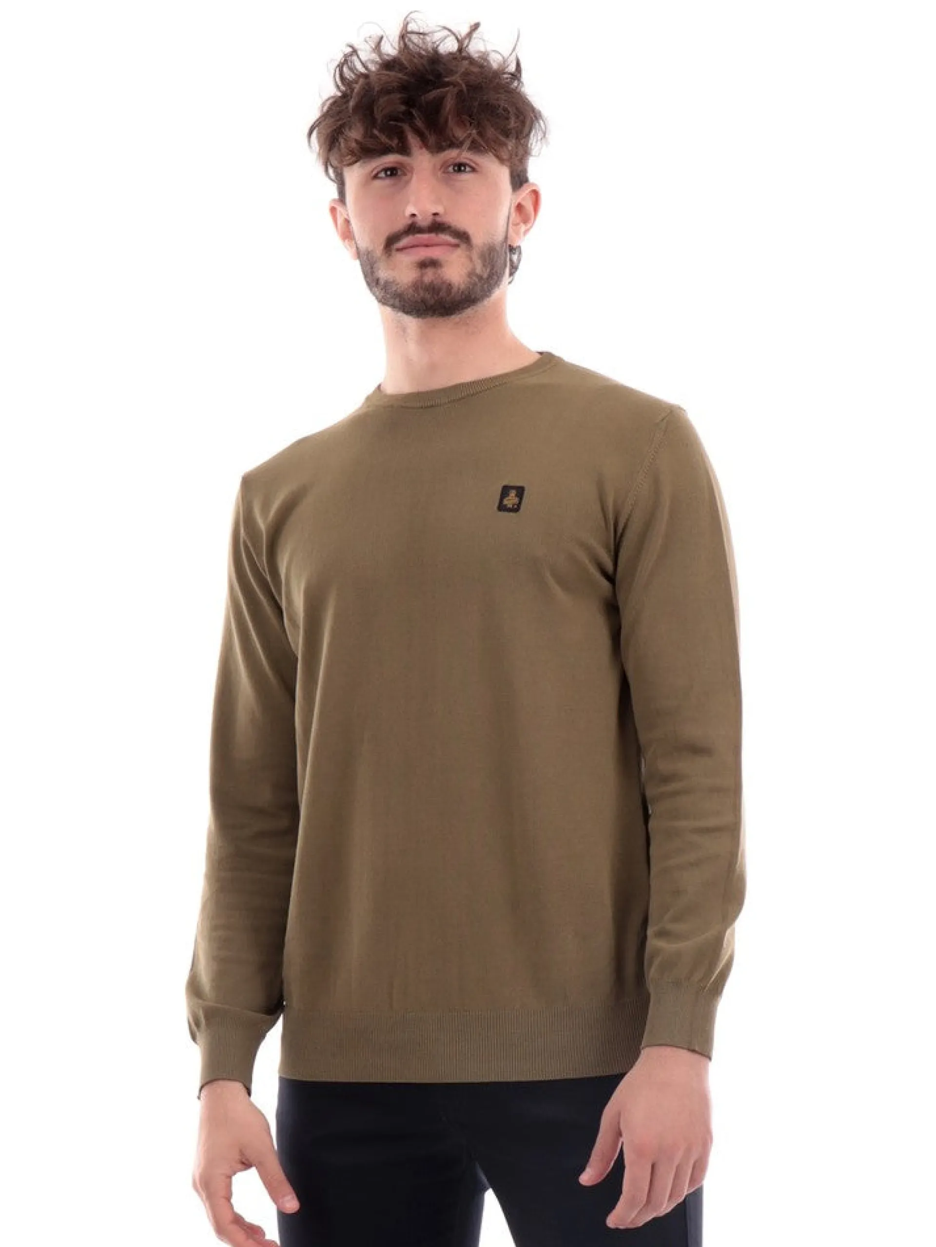 REFRIGIWEAR Maglie*Pullover verde militare da uomo Ben M25800