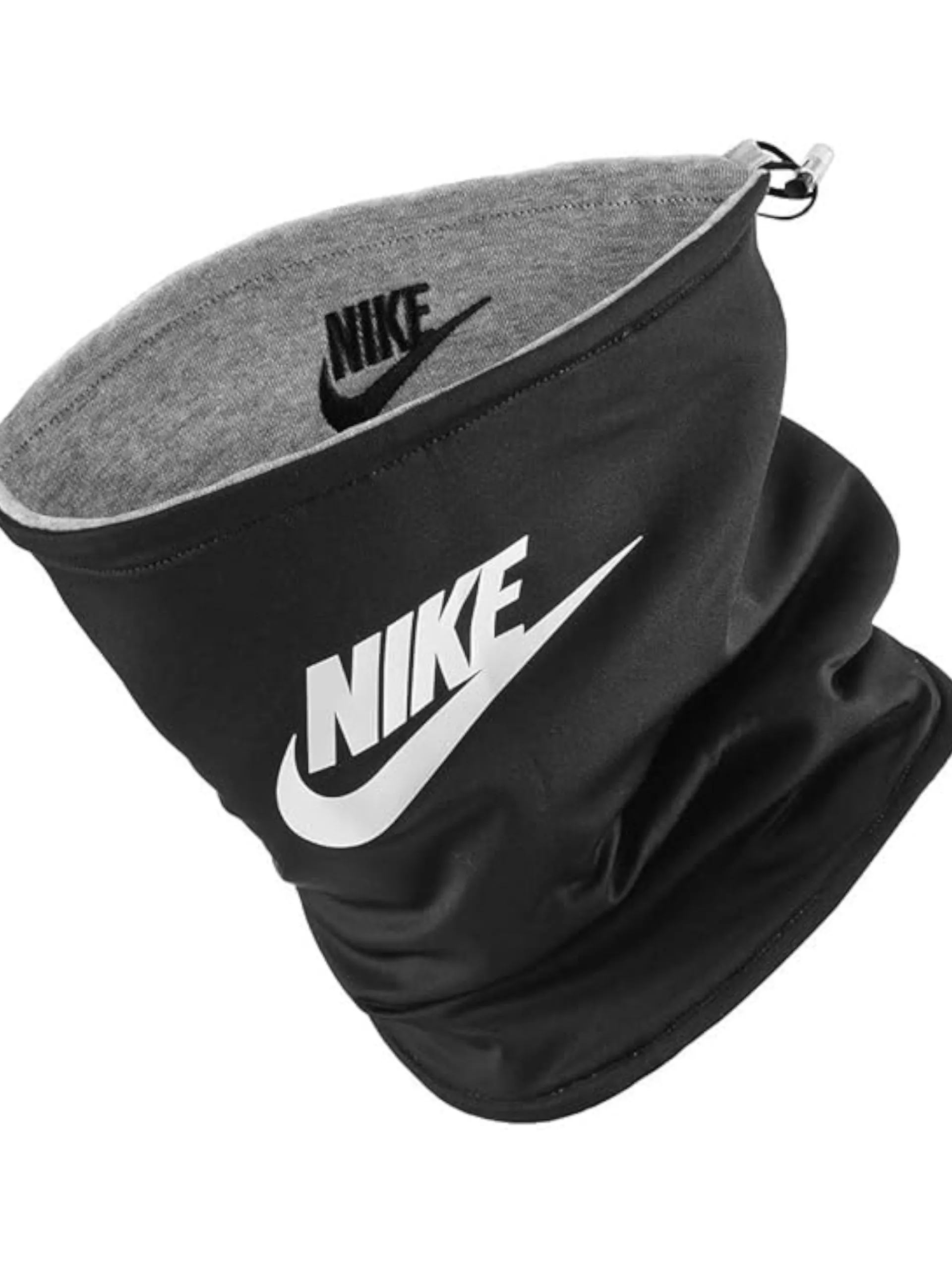 NIKE Sciarpe*Scaldacollo Reversibile con cursore grigio e nero N100824109