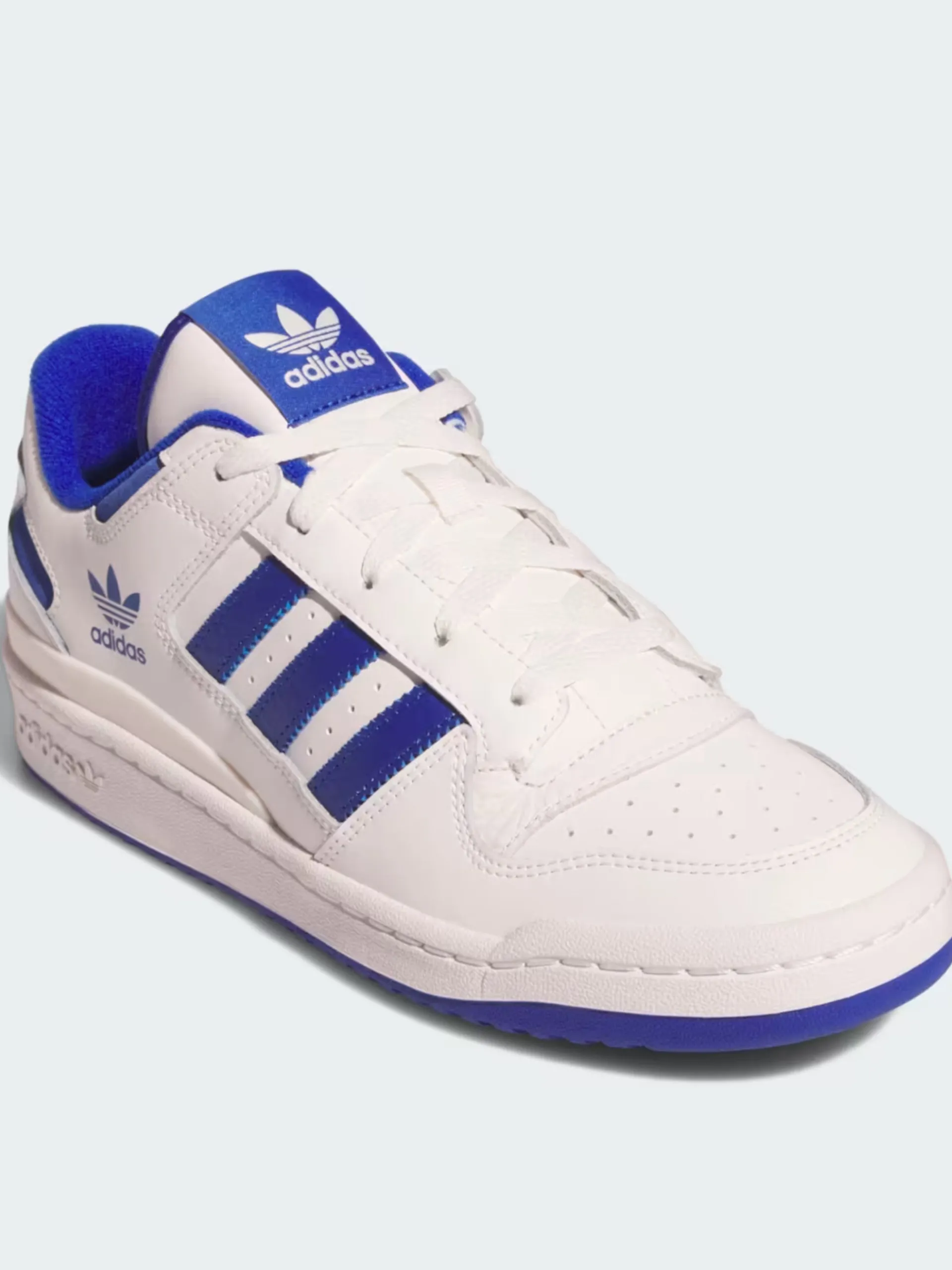 ADIDAS ORIGINALS Sneakers*Scarpe Adidas Forum Low CL bianche e blu da uomo IH7