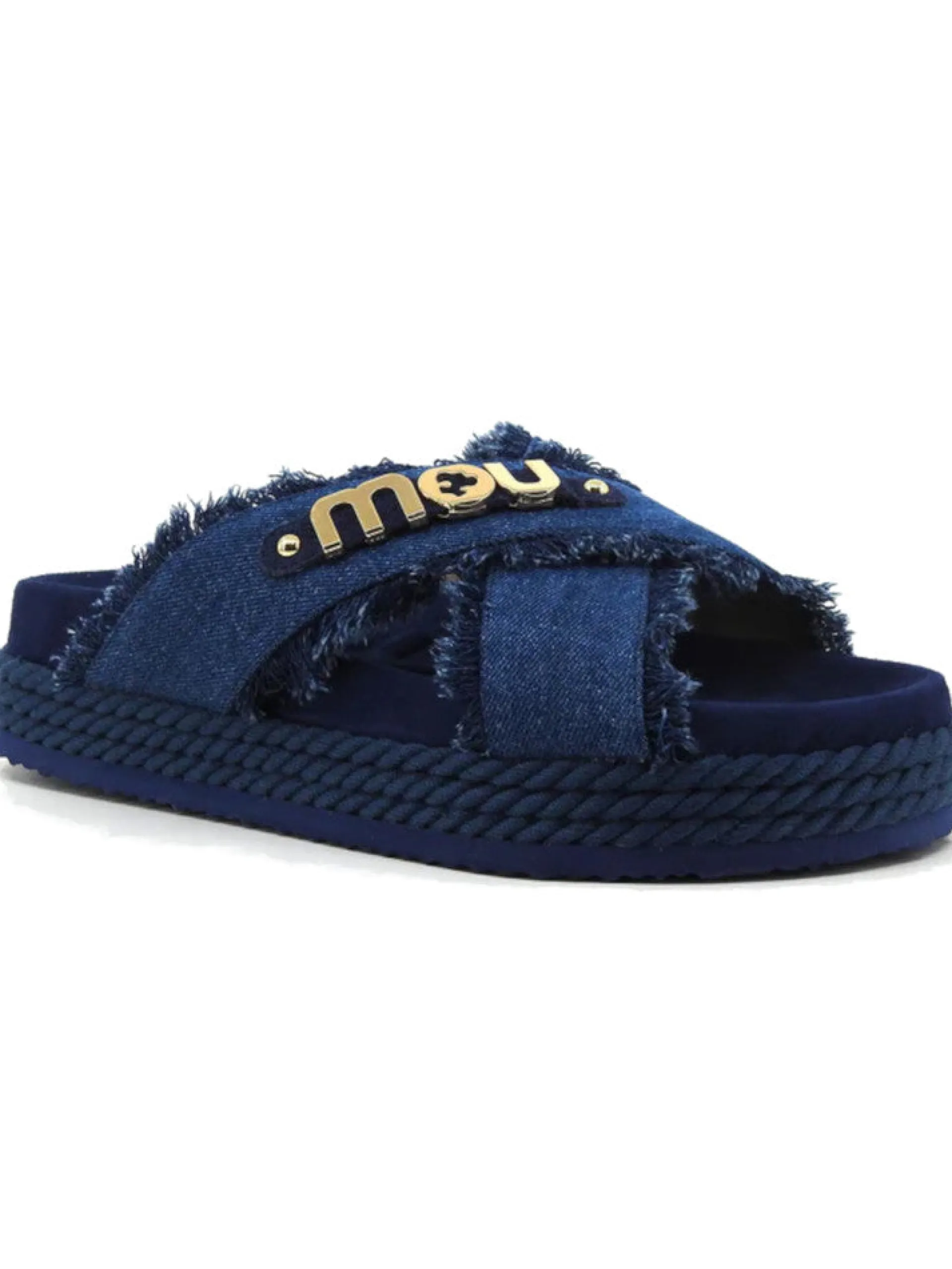 MOU Sandali*Scarpe Ciabatte Jeans Sandal Denim Criss Cross 451004KDEN