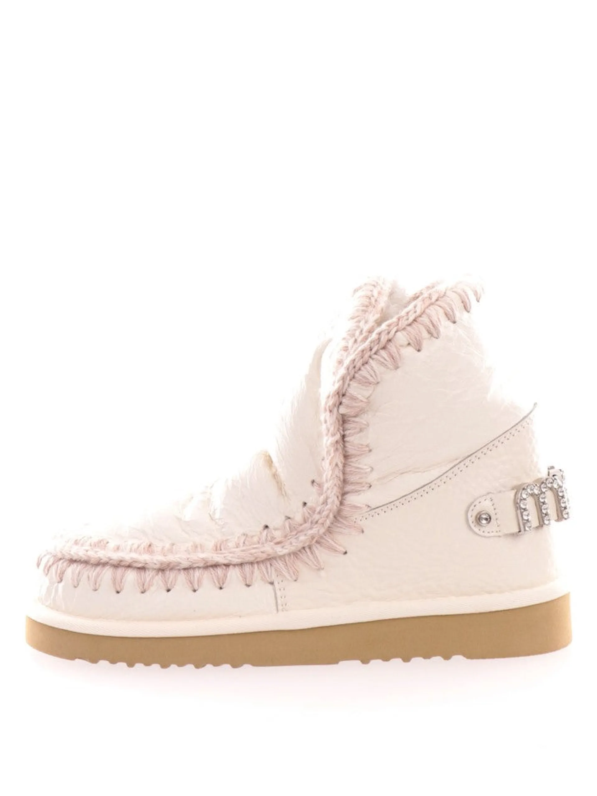 MOU Stivali*Scarpe bianche da donna Eskimo 18 Rhinestones 101036C