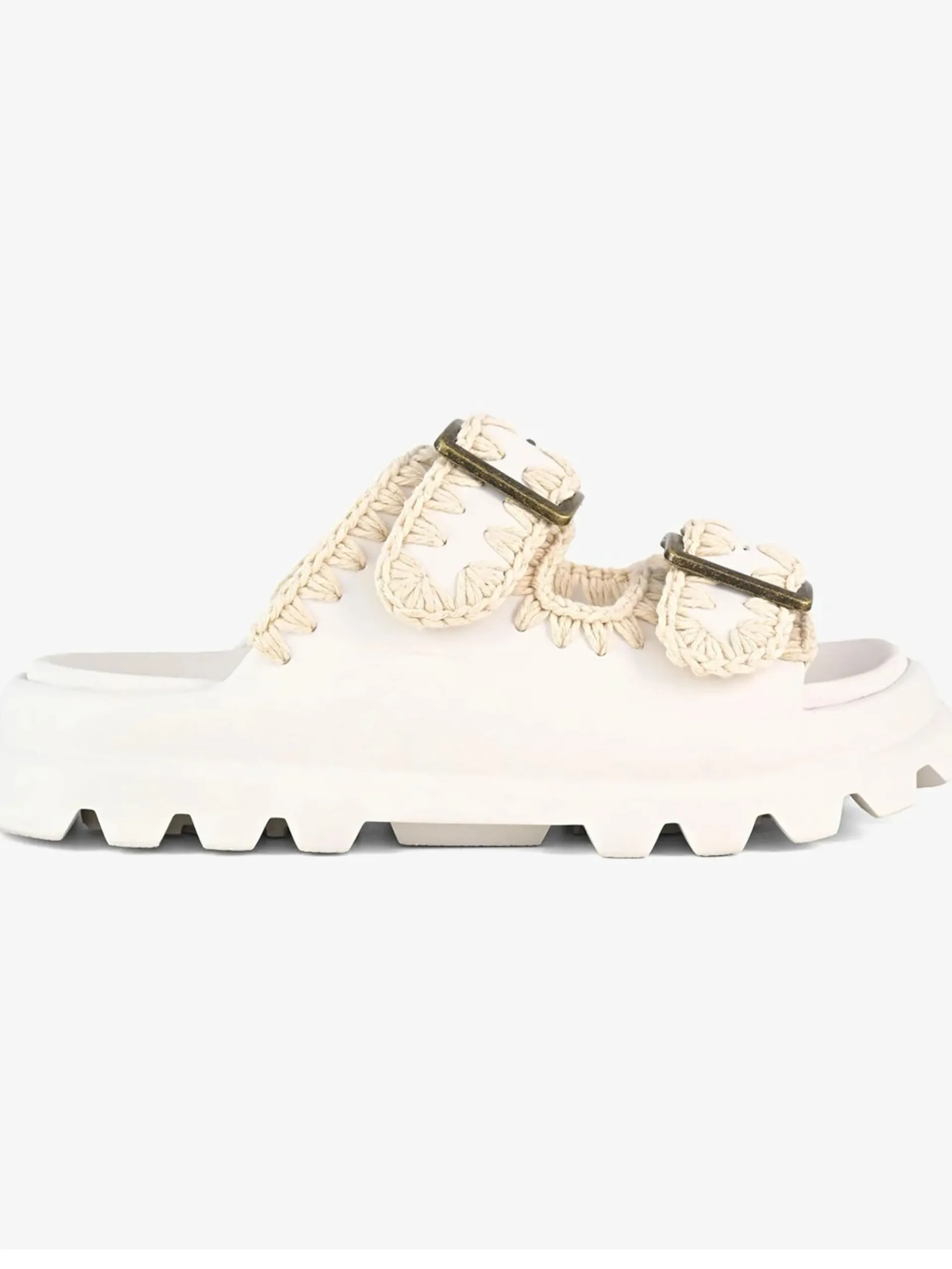 MOU Sandali*Scarpe bianche Eva One-Piece Slide Two-Buckle in gomma 661001N