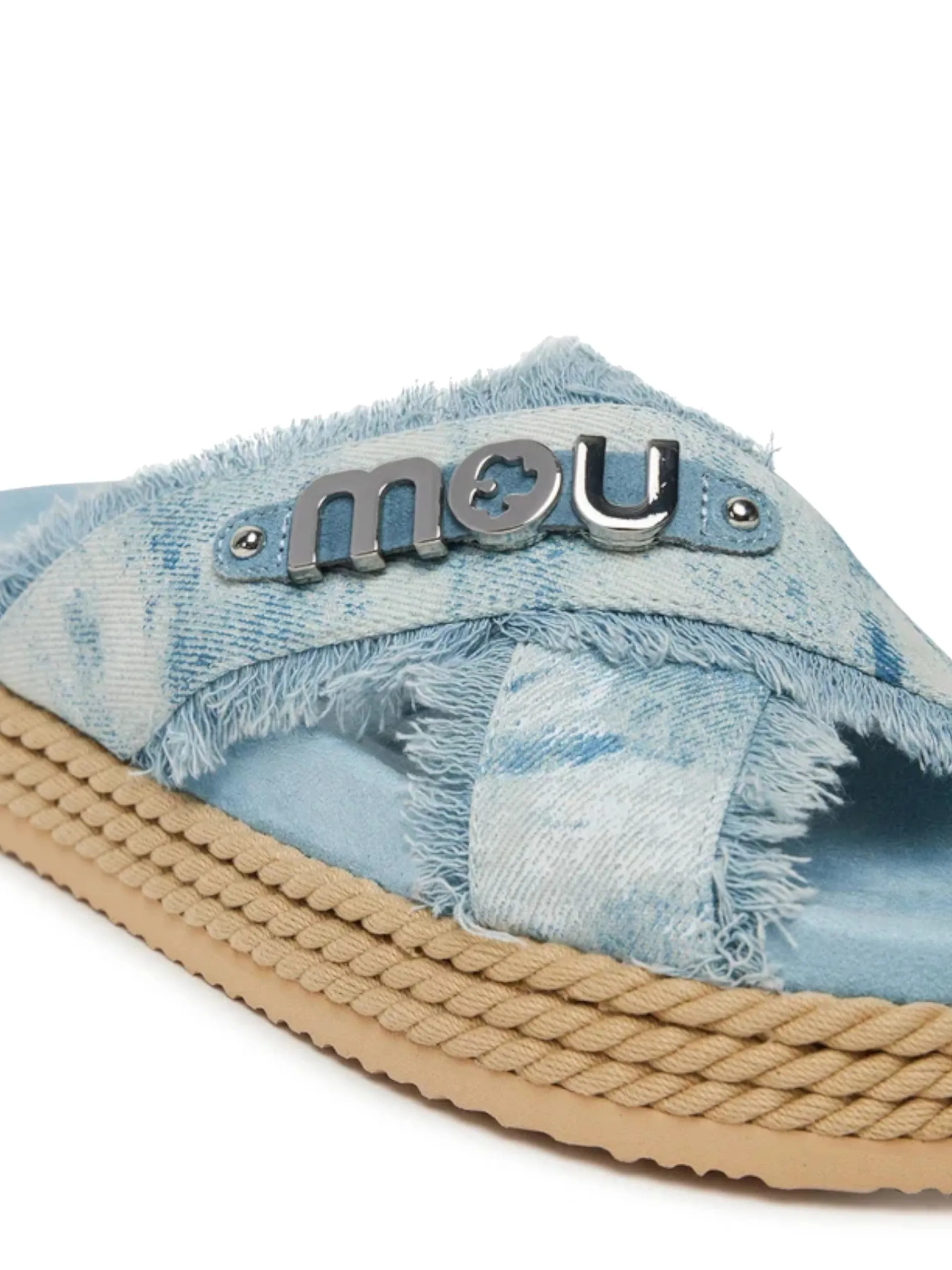 MOU Sandali*Scarpe celesti Criss-Cross Rope Sandal Painted 451010K