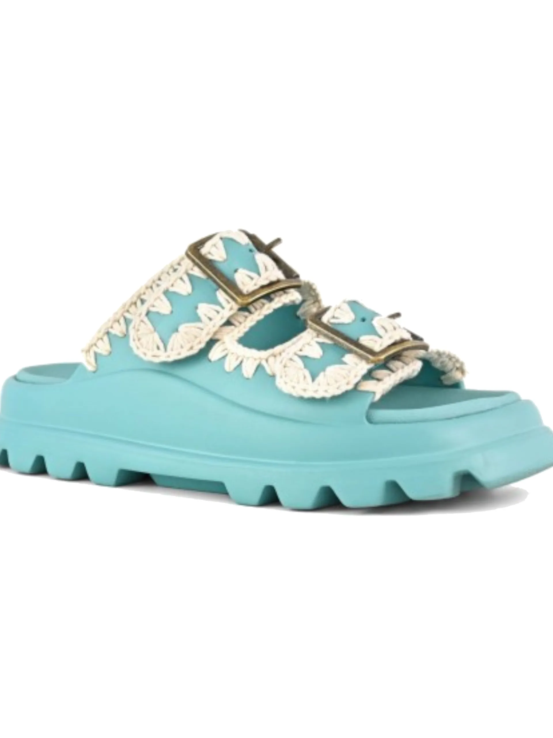 MOU Sandali*Scarpe celesti Eva One-Piece Slide Two-Buckle in gomma 661001N
