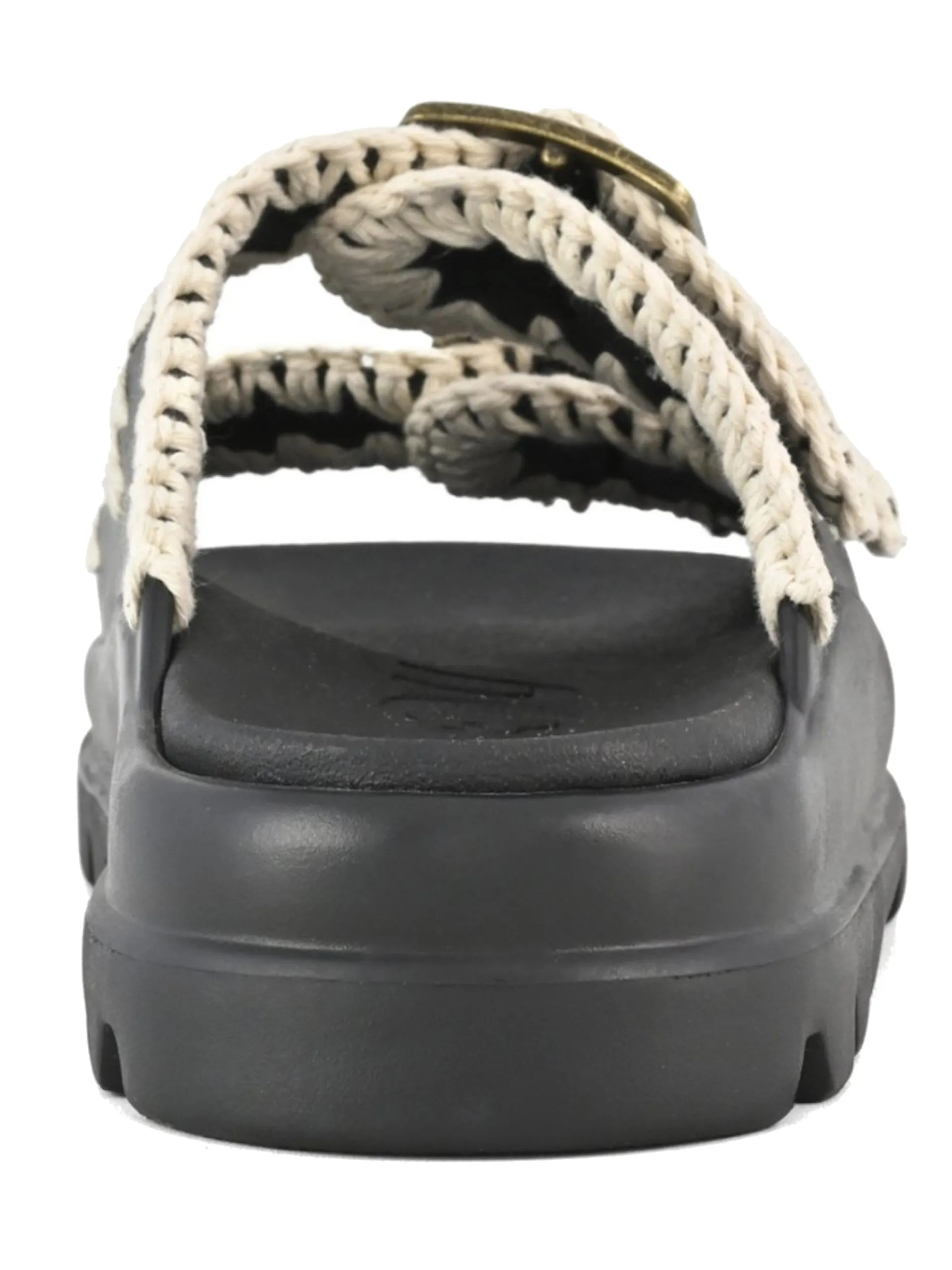 MOU Sandali*Scarpe nere Eva One-Piece Slide Two-Buckle in gomma 661001N