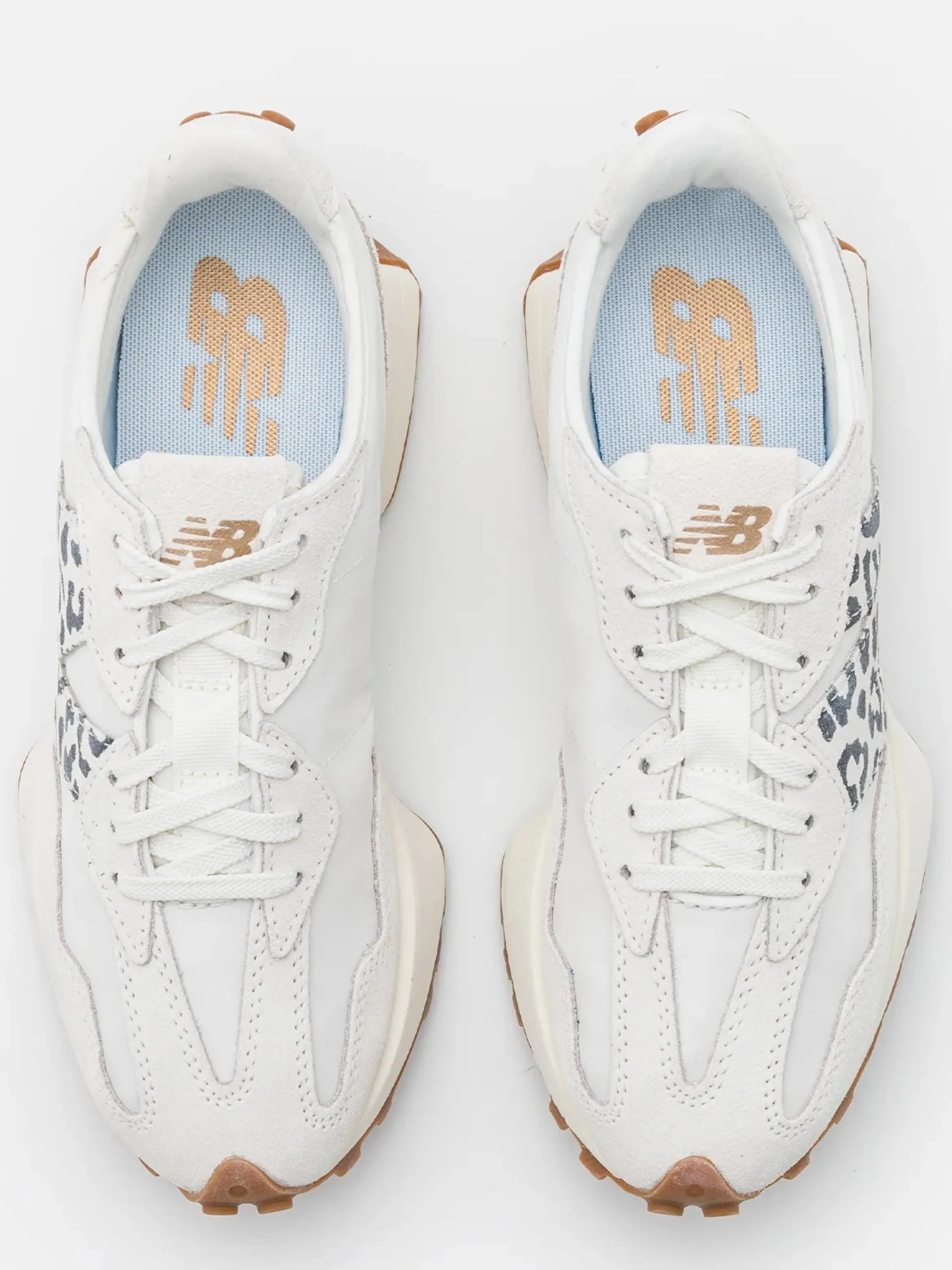 NEW BALANCE Sneakers*Scarpe 327 bianche logo NB animalier da donna Lifestyle WS327