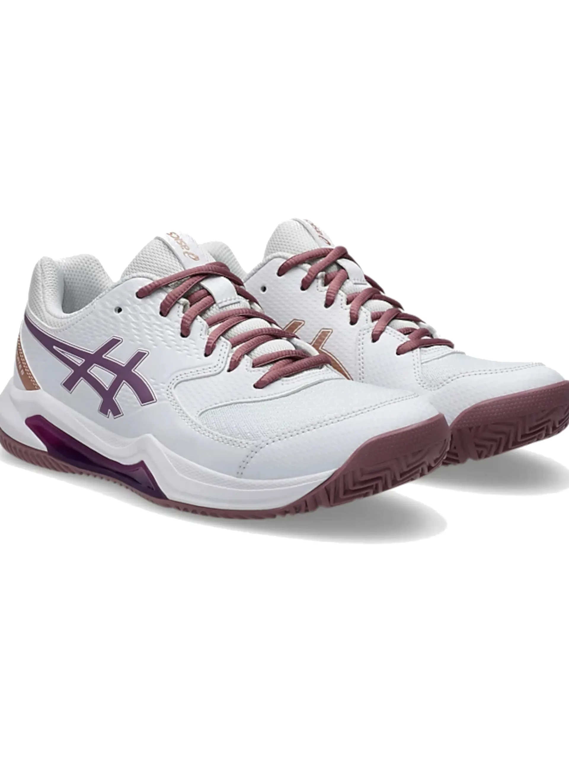 ASICS Scarpe*Scarpe padel Gel Dedicate 8 bianche e bordeaux da donna 1042A241