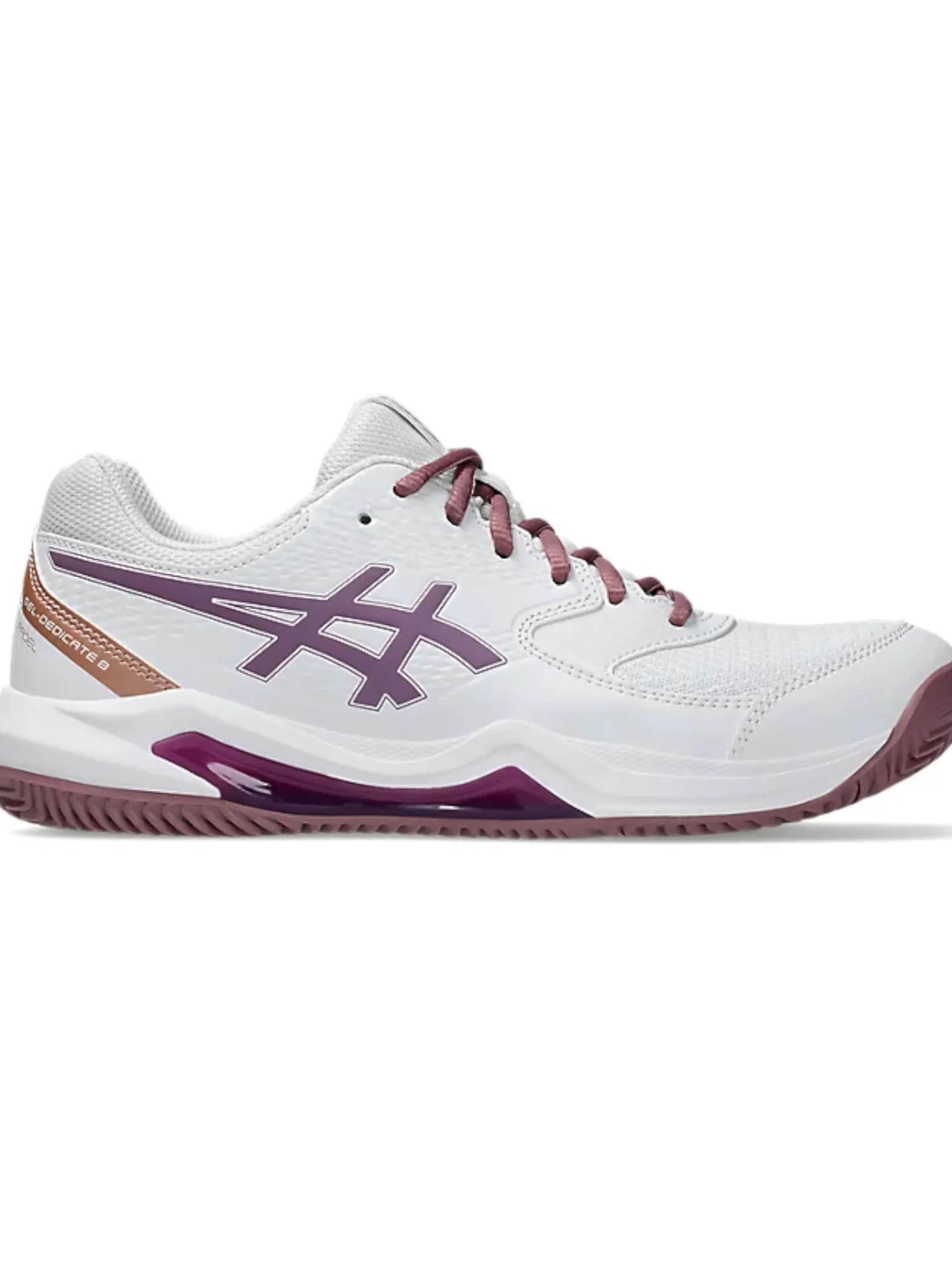 ASICS Scarpe*Scarpe padel Gel Dedicate 8 bianche e bordeaux da donna 1042A241