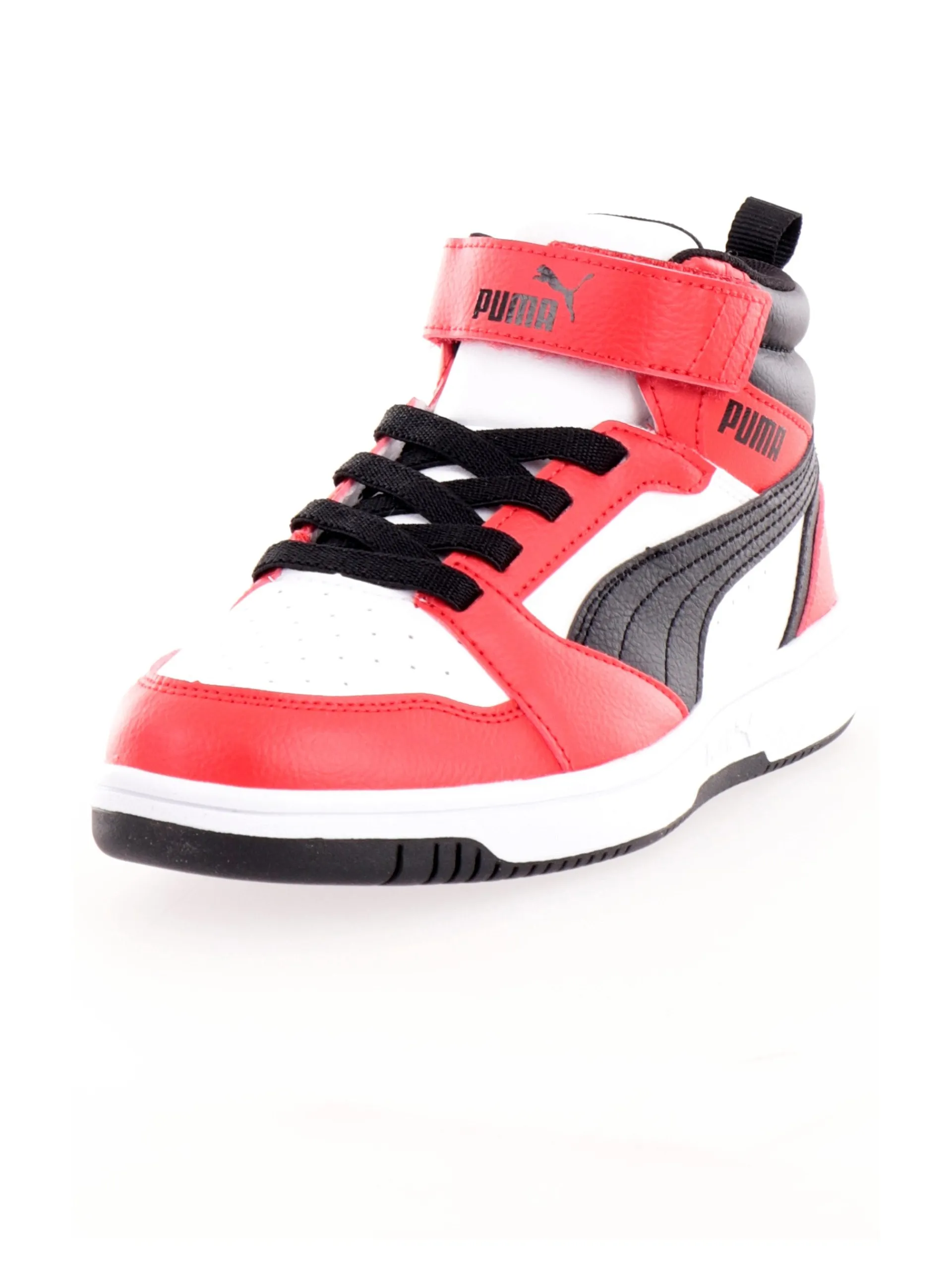 PUMA Sneakers*Scarpe bianche e rosse da bambino Rebound V6 Mid AC+ PS 39383