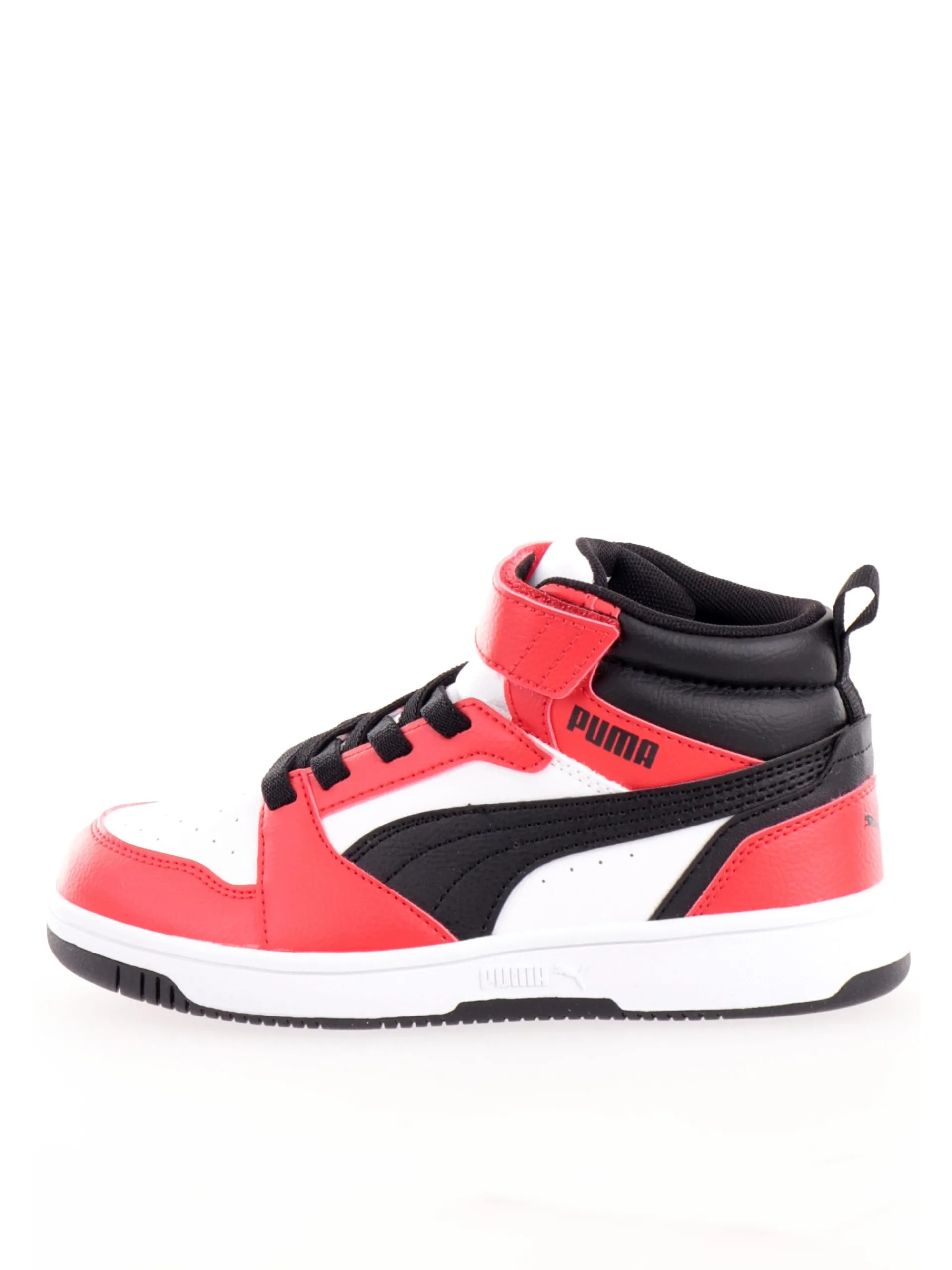 PUMA Sneakers*Scarpe bianche e rosse da bambino Rebound V6 Mid AC+ PS 39383