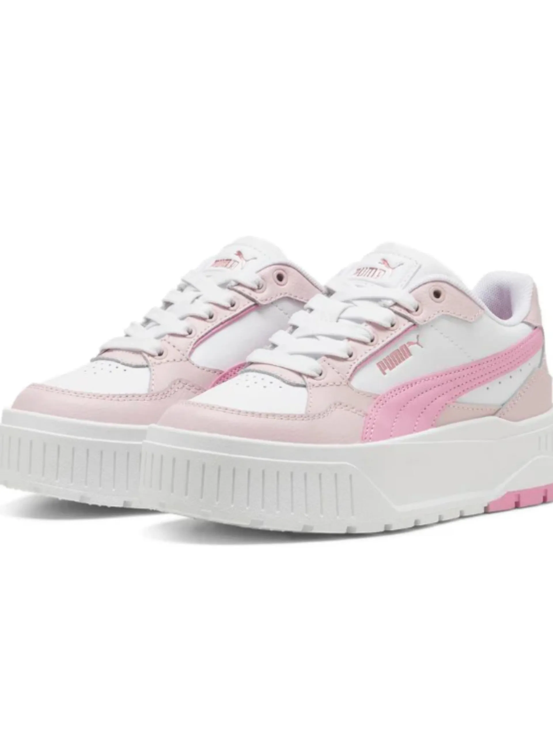 PUMA Sneakers*Scarpe Karmen II Idol Jr bianche e rosa suola platform 398876