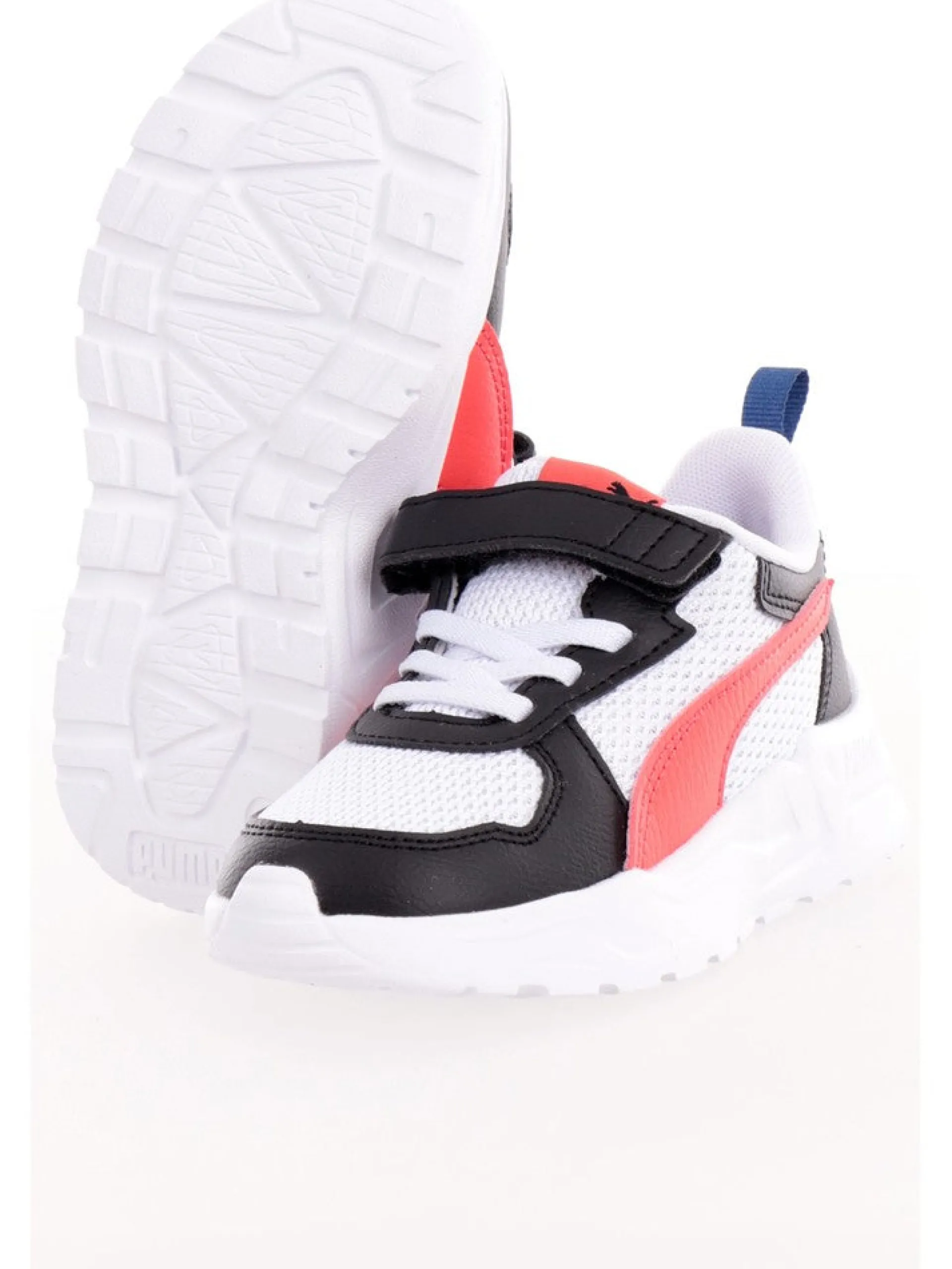 PUMA Sneakers*Scarpe Nere da Bambino Trinity Lite Bianche e Nere con strappo velcro 391481009