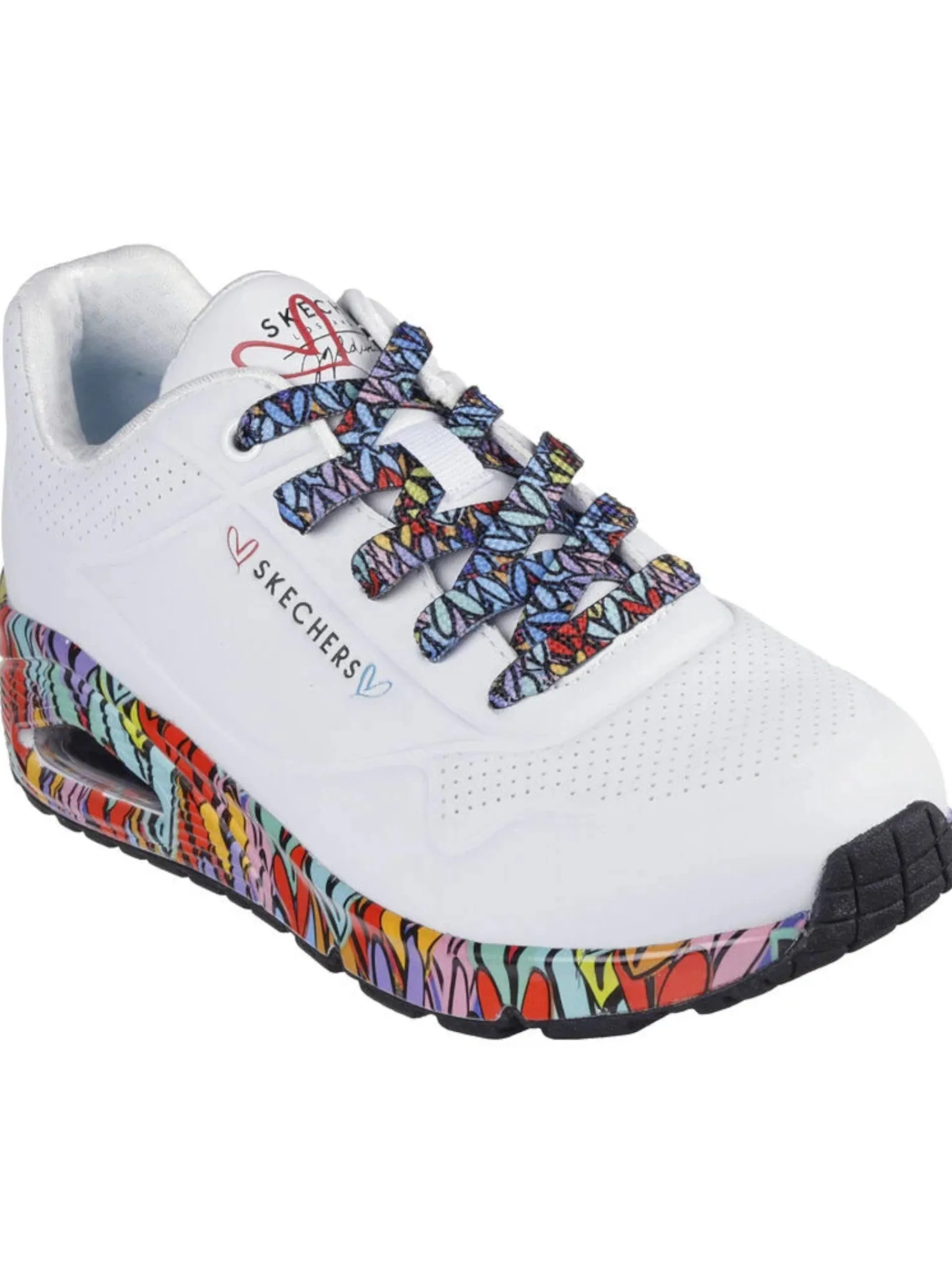 SKECHERS Sneakers*Scarpe bianche Uno Ravaged Love 177918 WLMT