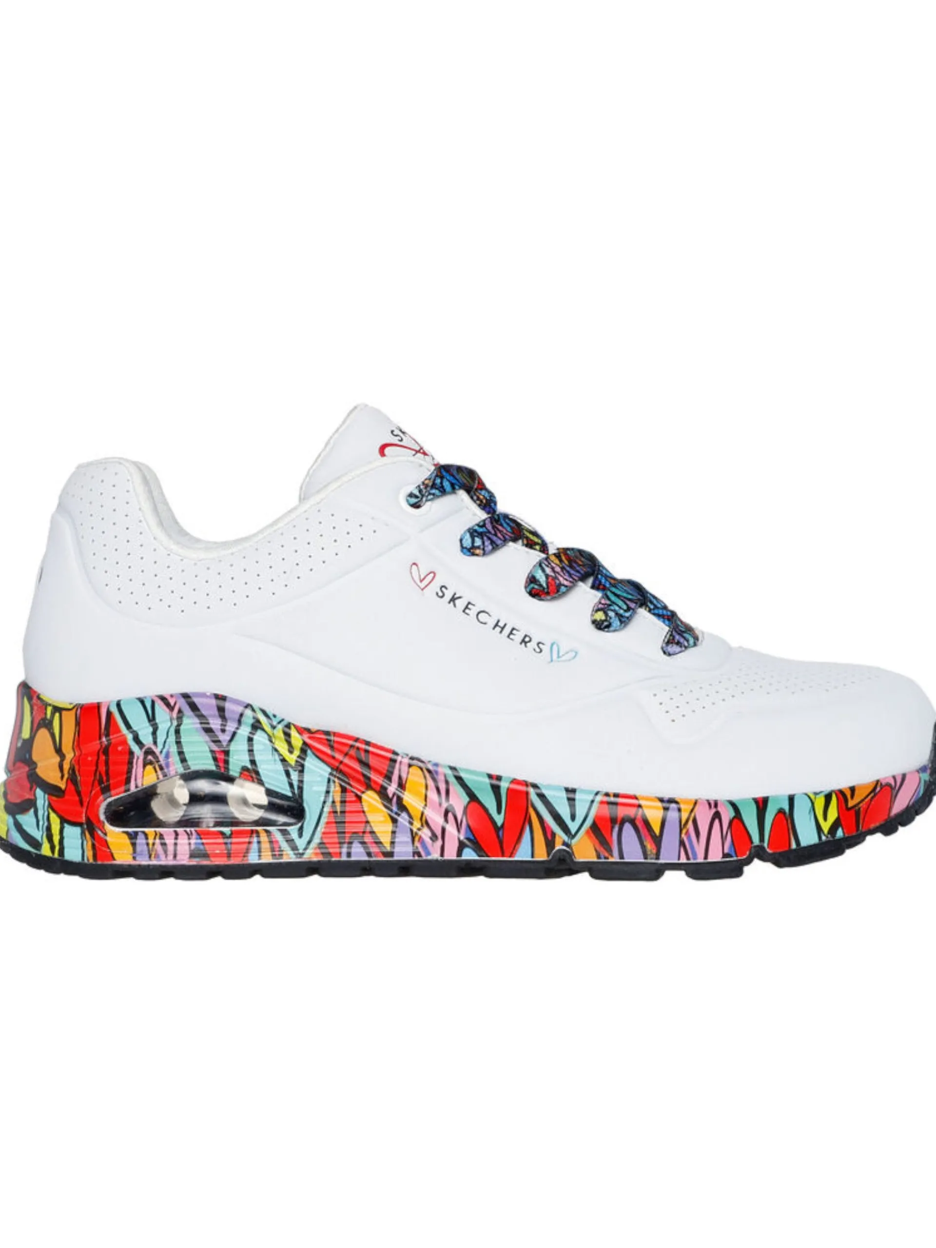 SKECHERS Sneakers*Scarpe bianche Uno Ravaged Love 177918 WLMT