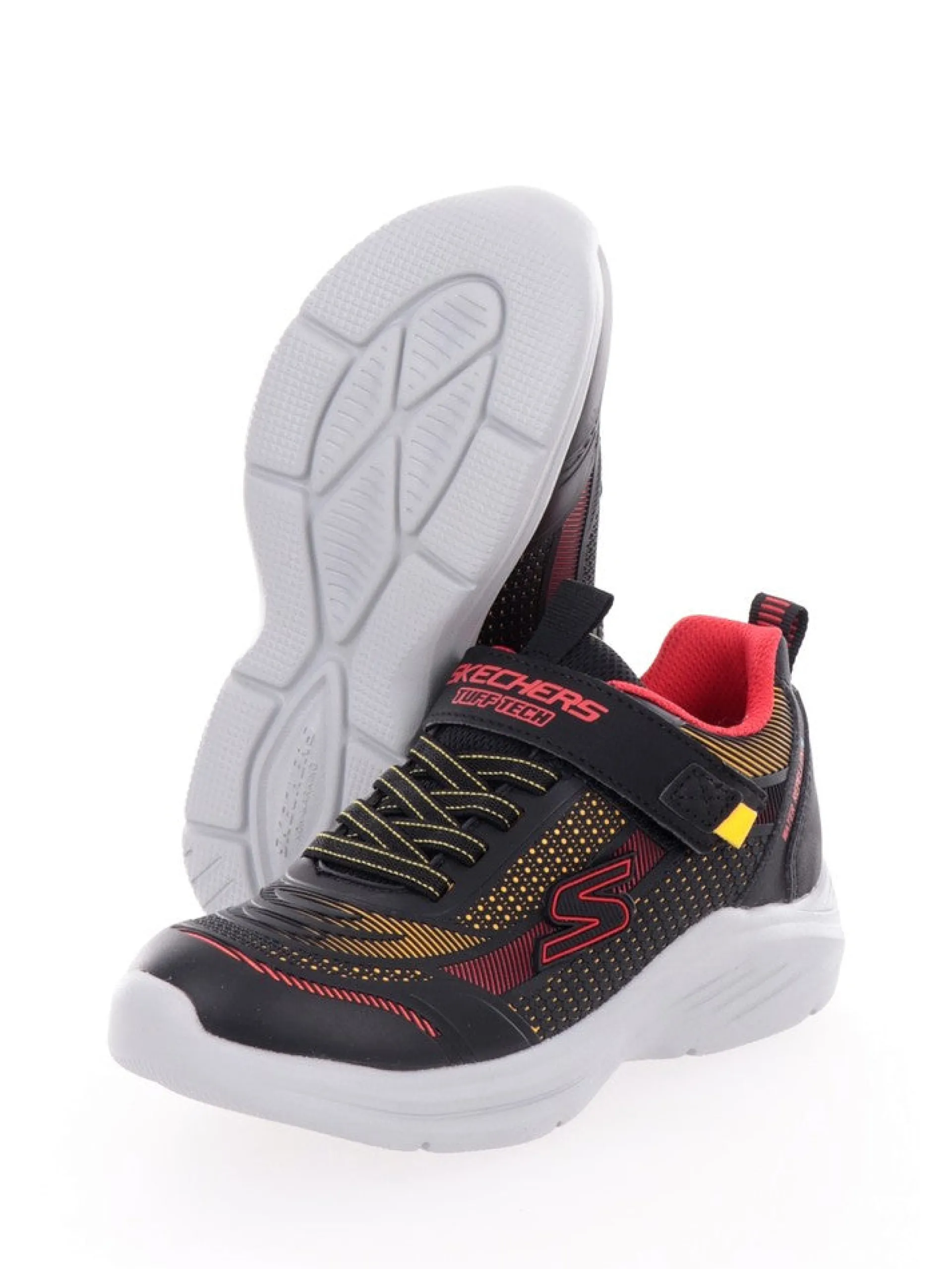SKECHERS Sneakers*Scarpe Hyperblitz rosse e nere da bambino 403861