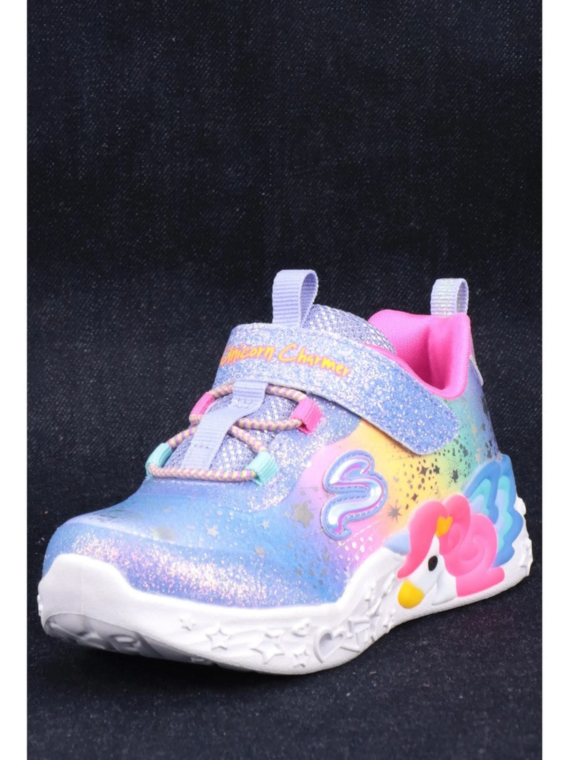 SKECHERS Sneakers*Scarpe multicolore da bambina con luci Unicorn Charmer-Twilight 302681