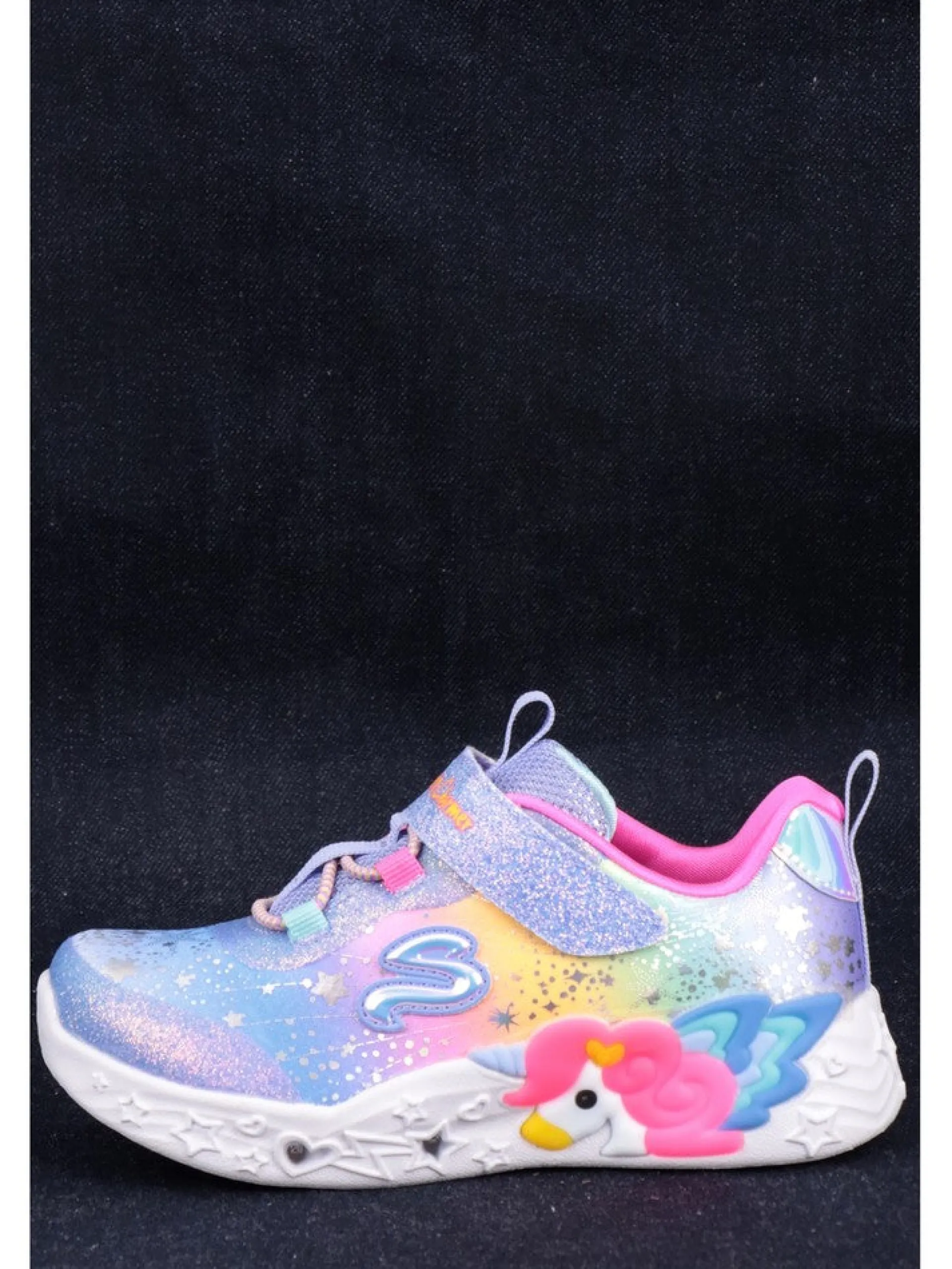 SKECHERS Sneakers*Scarpe multicolore da bambina con luci Unicorn Charmer-Twilight 302681