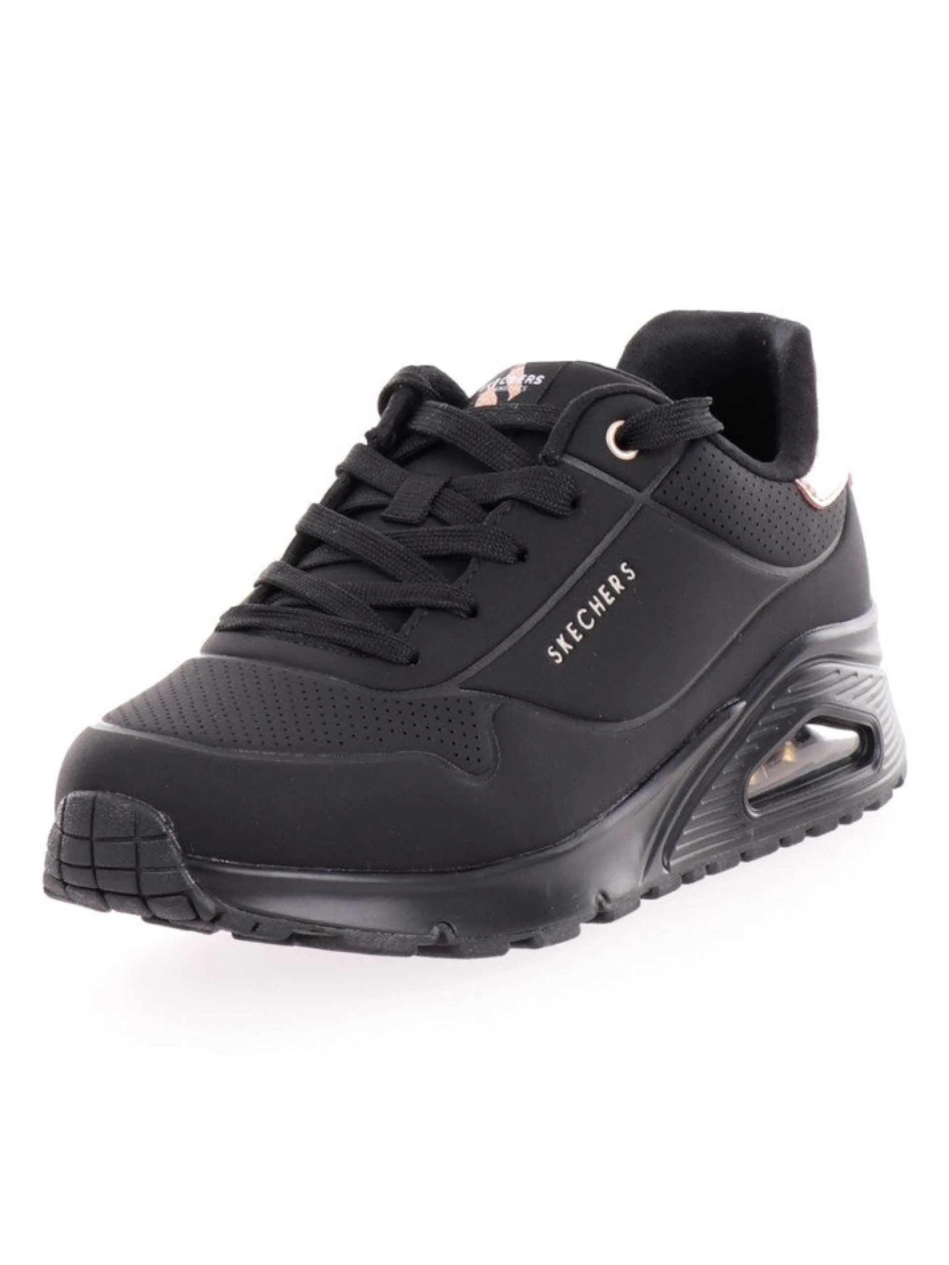SKECHERS Sneakers*Scarpe nere da bambina Uno Gen1 Shimmer Away 310545L