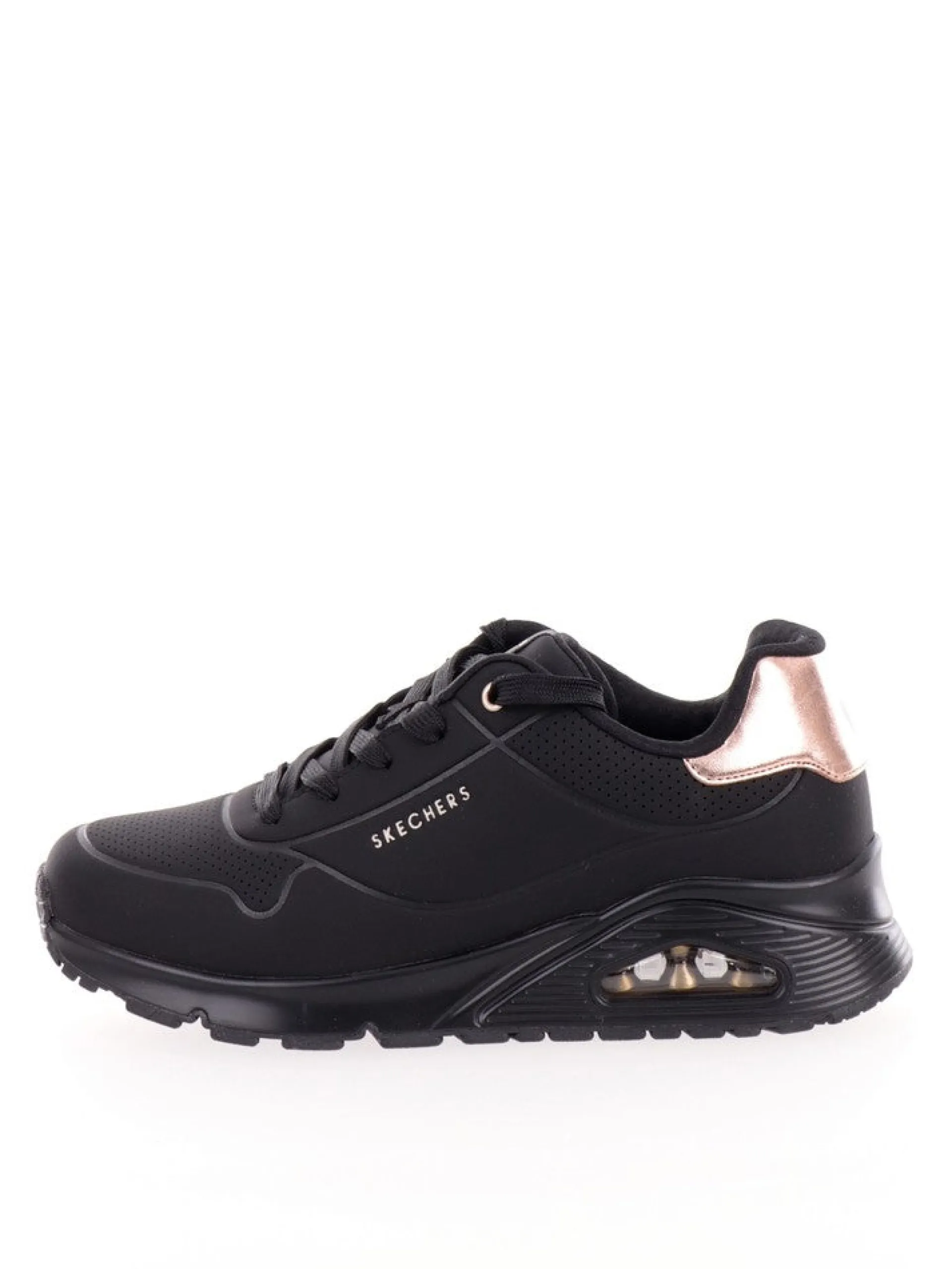 SKECHERS Sneakers*Scarpe nere da bambina Uno Gen1 Shimmer Away 310545L