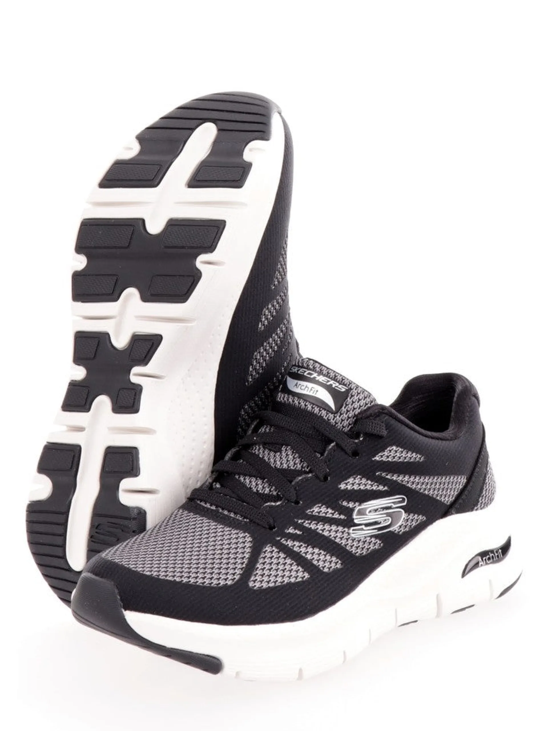 SKECHERS Sneakers*Scarpe nere e argento da donna Arch Fit Vivid Memory 149055