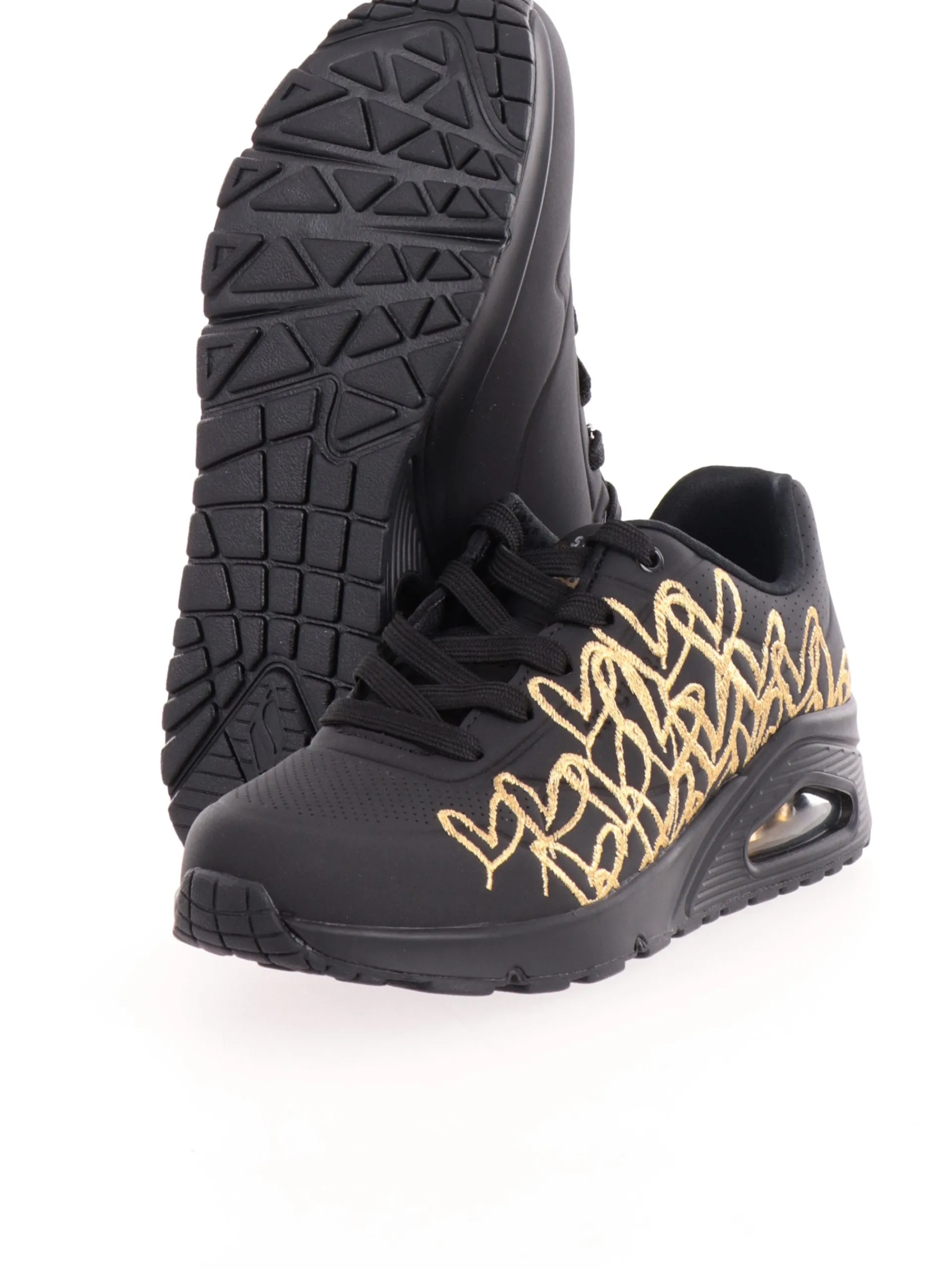 SKECHERS Sneakers*Scarpe Uno Golden Hearth nere da donna 177975