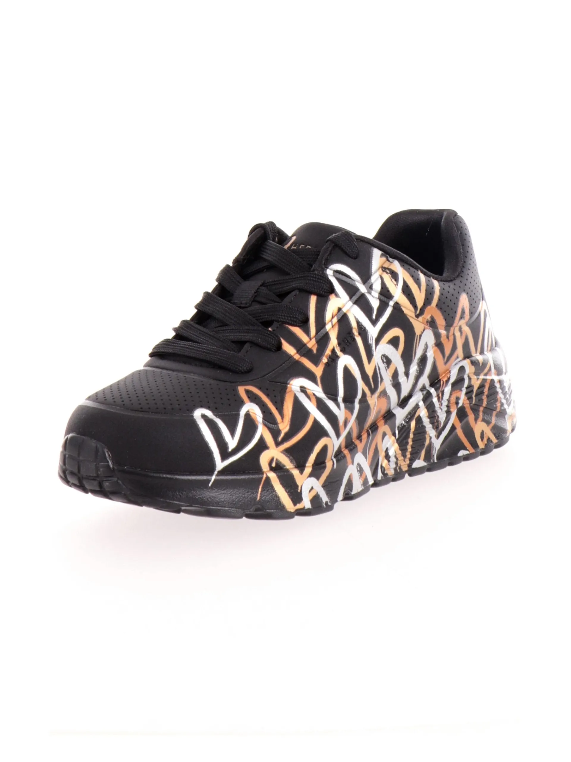 SKECHERS Sneakers*Scarpe Uno Lite Metallic Love nere Kids 314067L