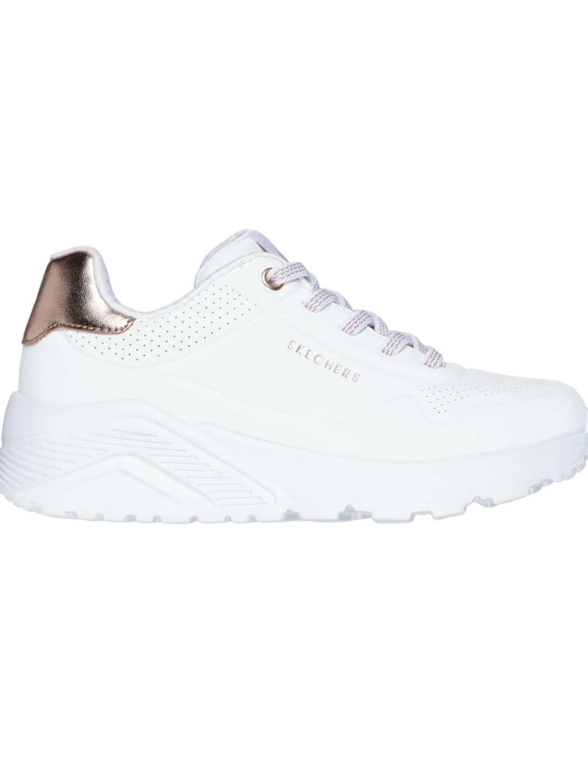 SKECHERS Sneakers*Scarpe Uno Lite Metallic Mode bianche Kids 310384L