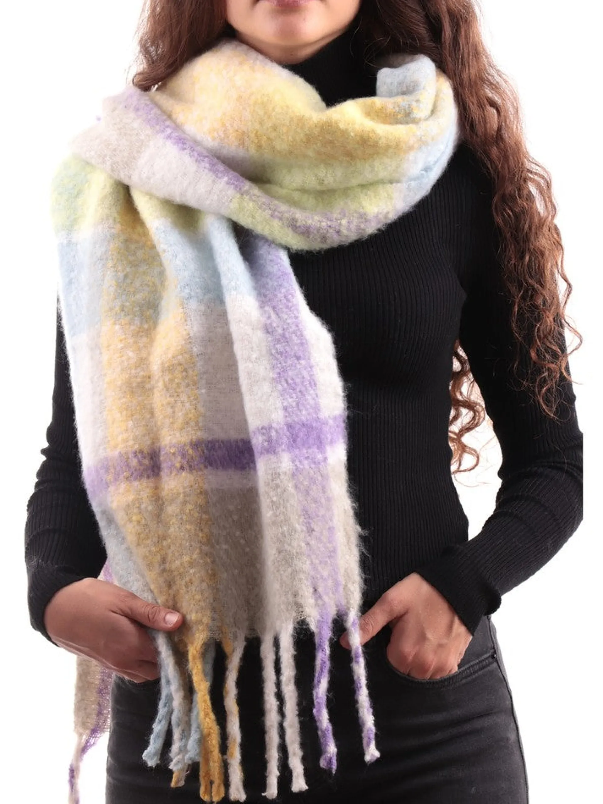 ONLY Sciarpe*Sciarpa a quadri da Donna frange 15297968