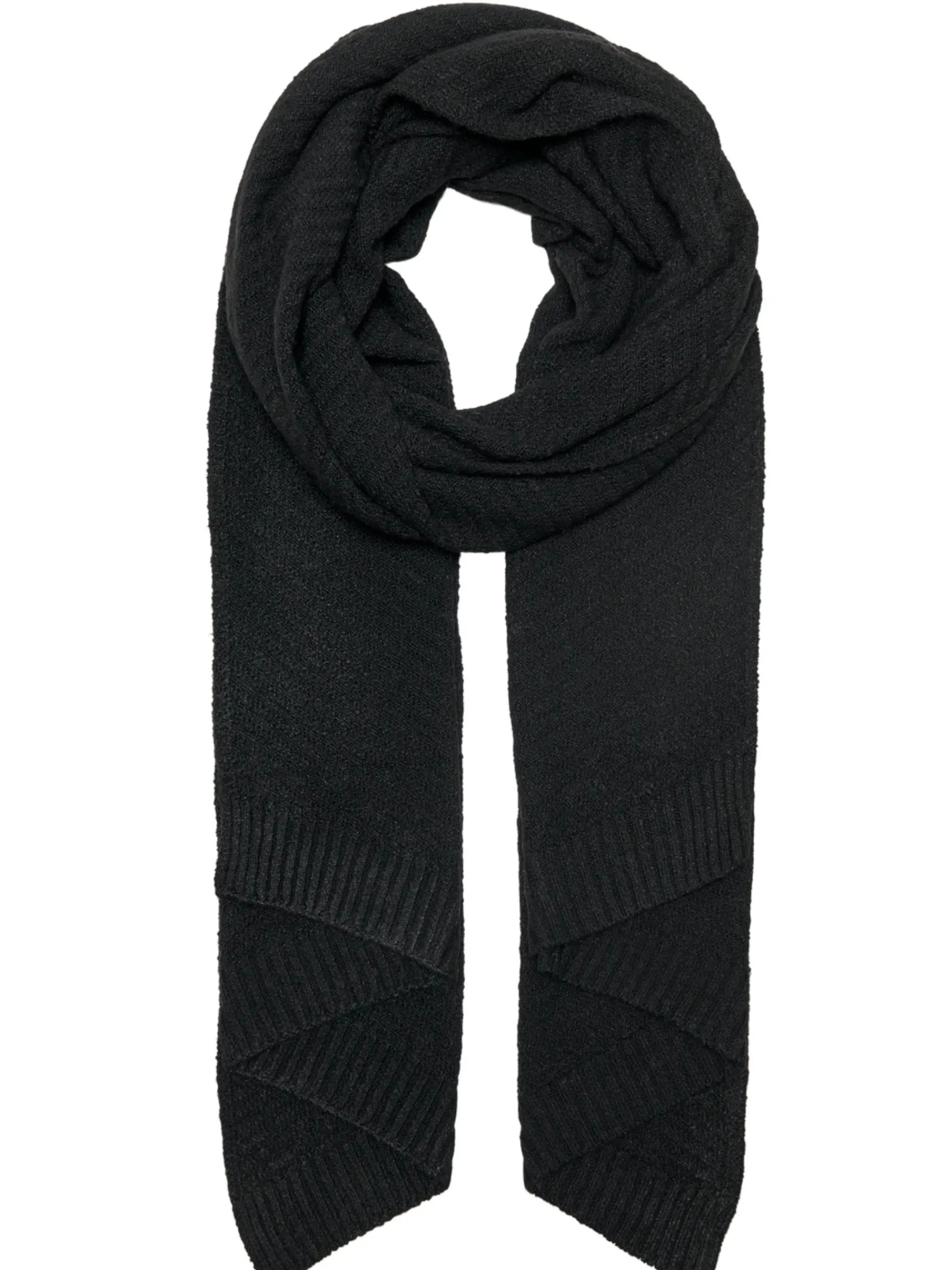ONLY Sciarpe*Sciarpa donna nera Life Knit Rib 15297933