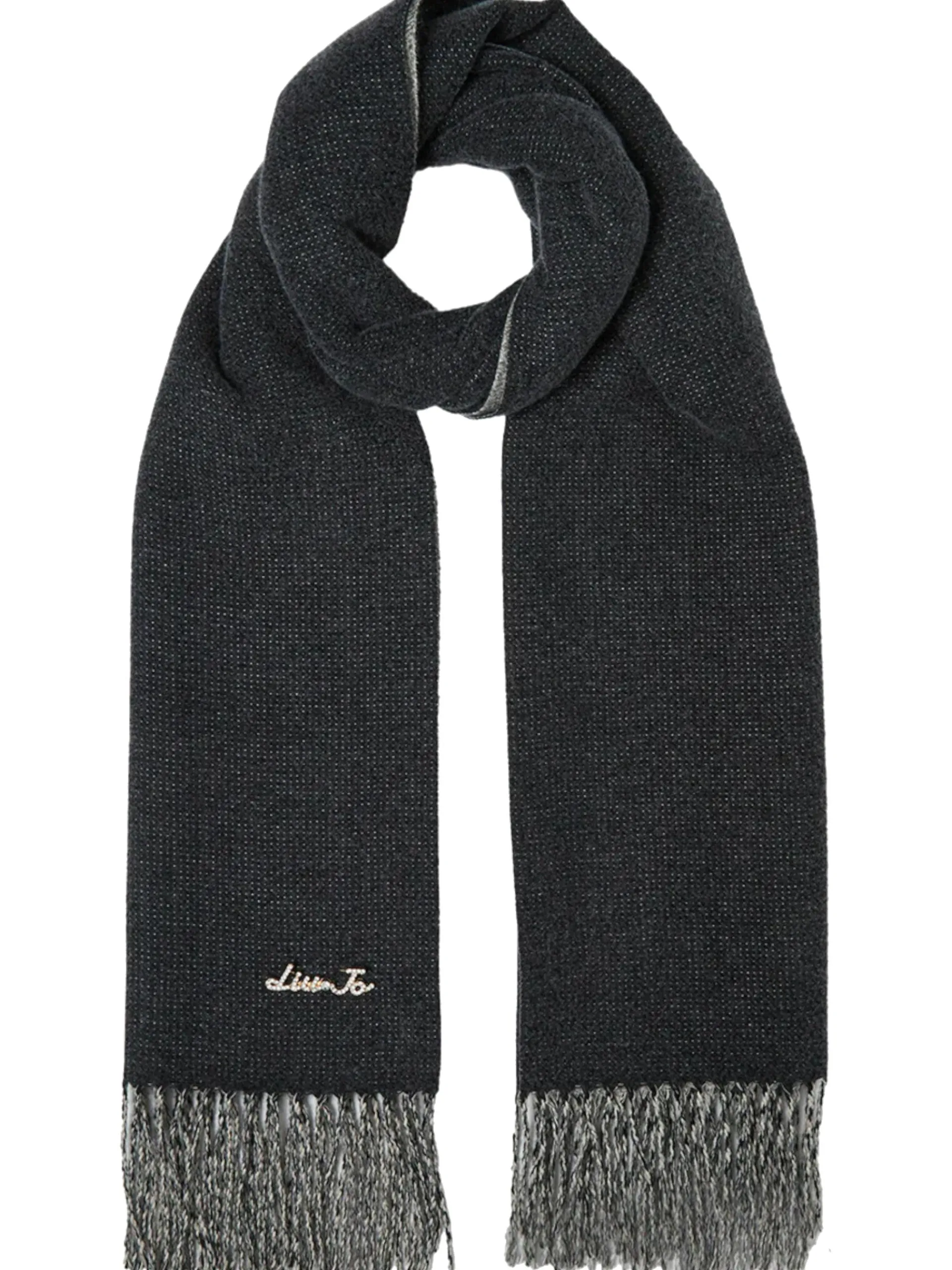 LIU JO MILANO Sciarpe*Sciarpa Liu Jo antracite da donna con spilla 2F4008T0300