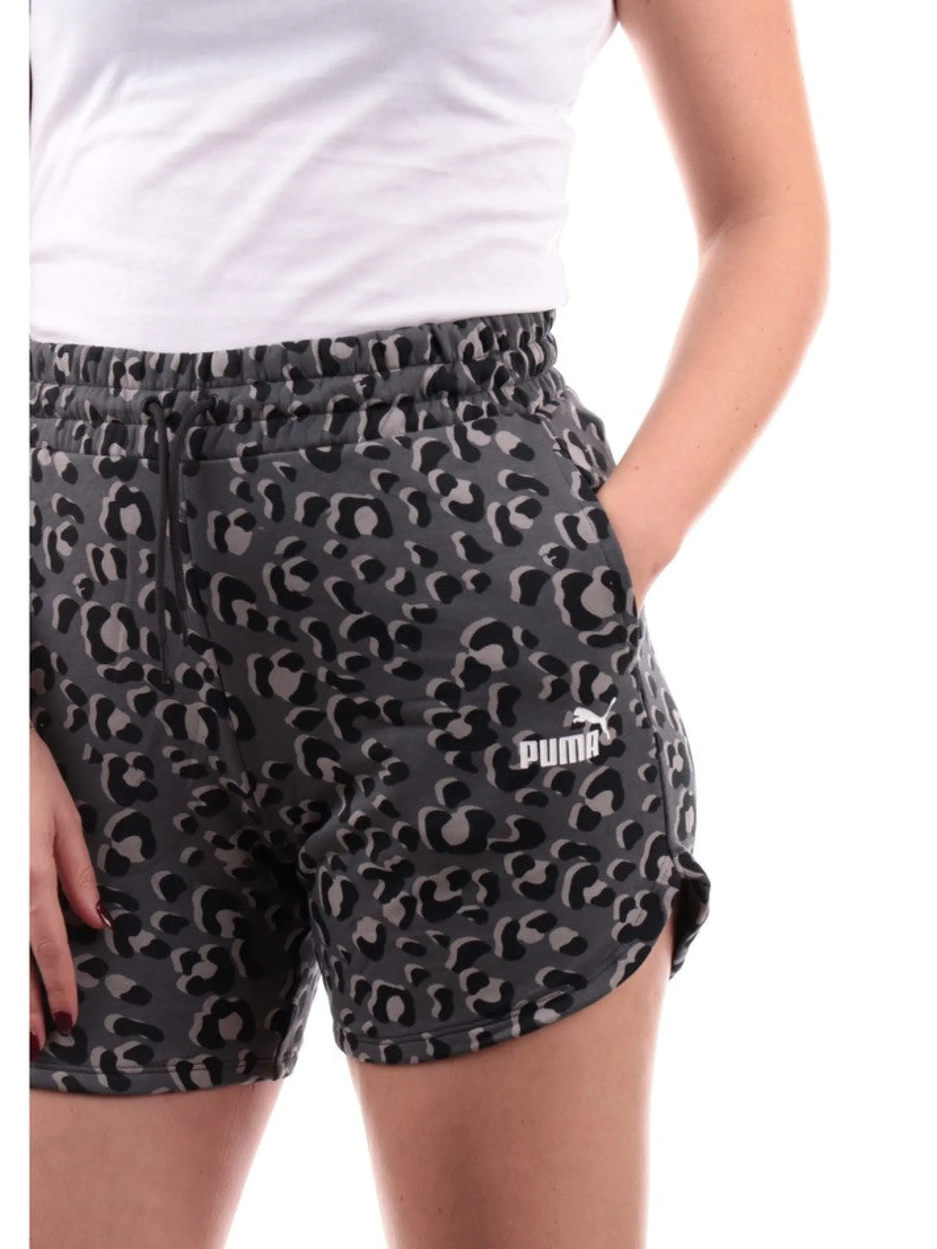 PUMA Shorts*Shorts grigi da donna animalier 677928