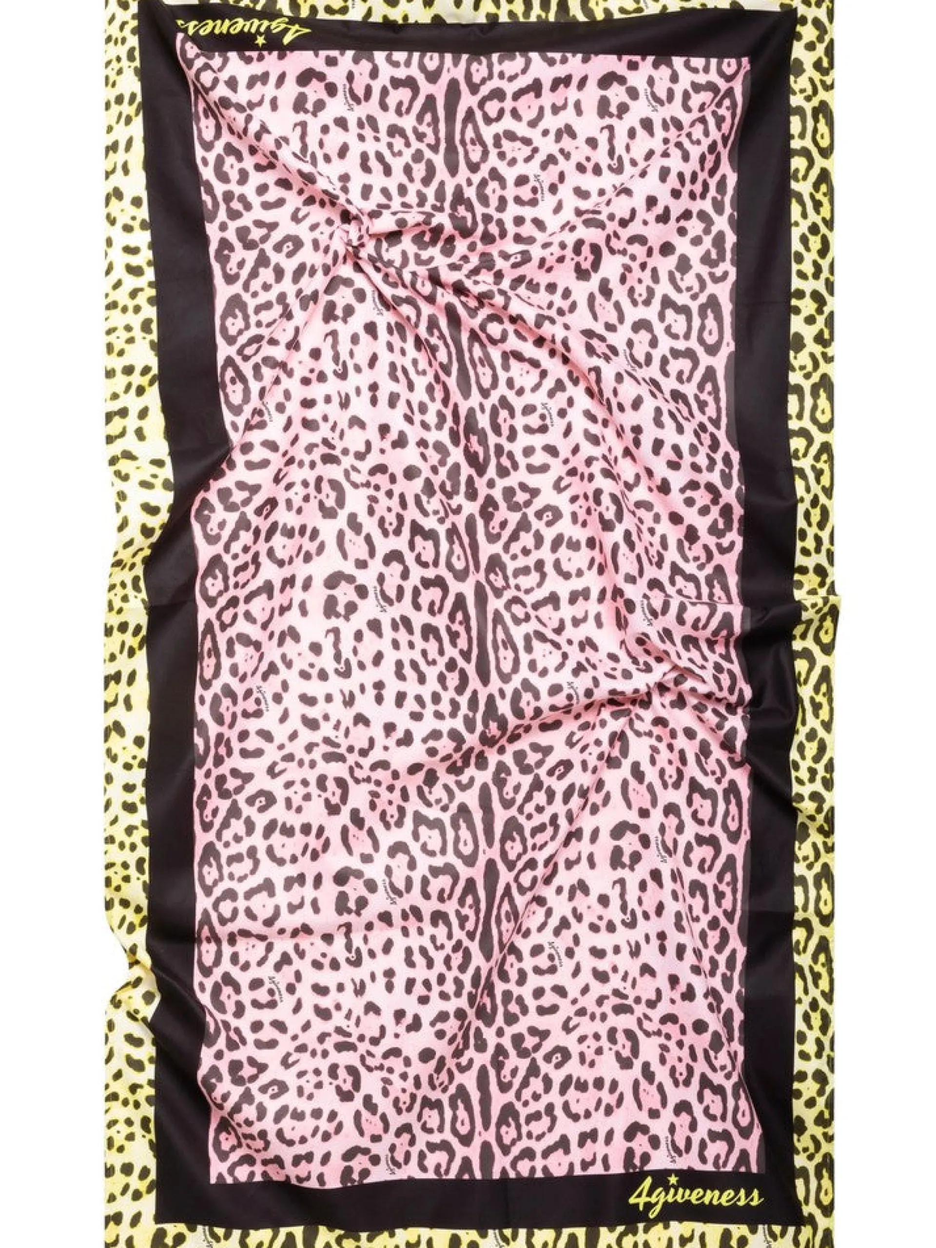 4GIVENESS Teli*Telo mare giallo e rosa in microfibra Pretty Leo FGAW3853