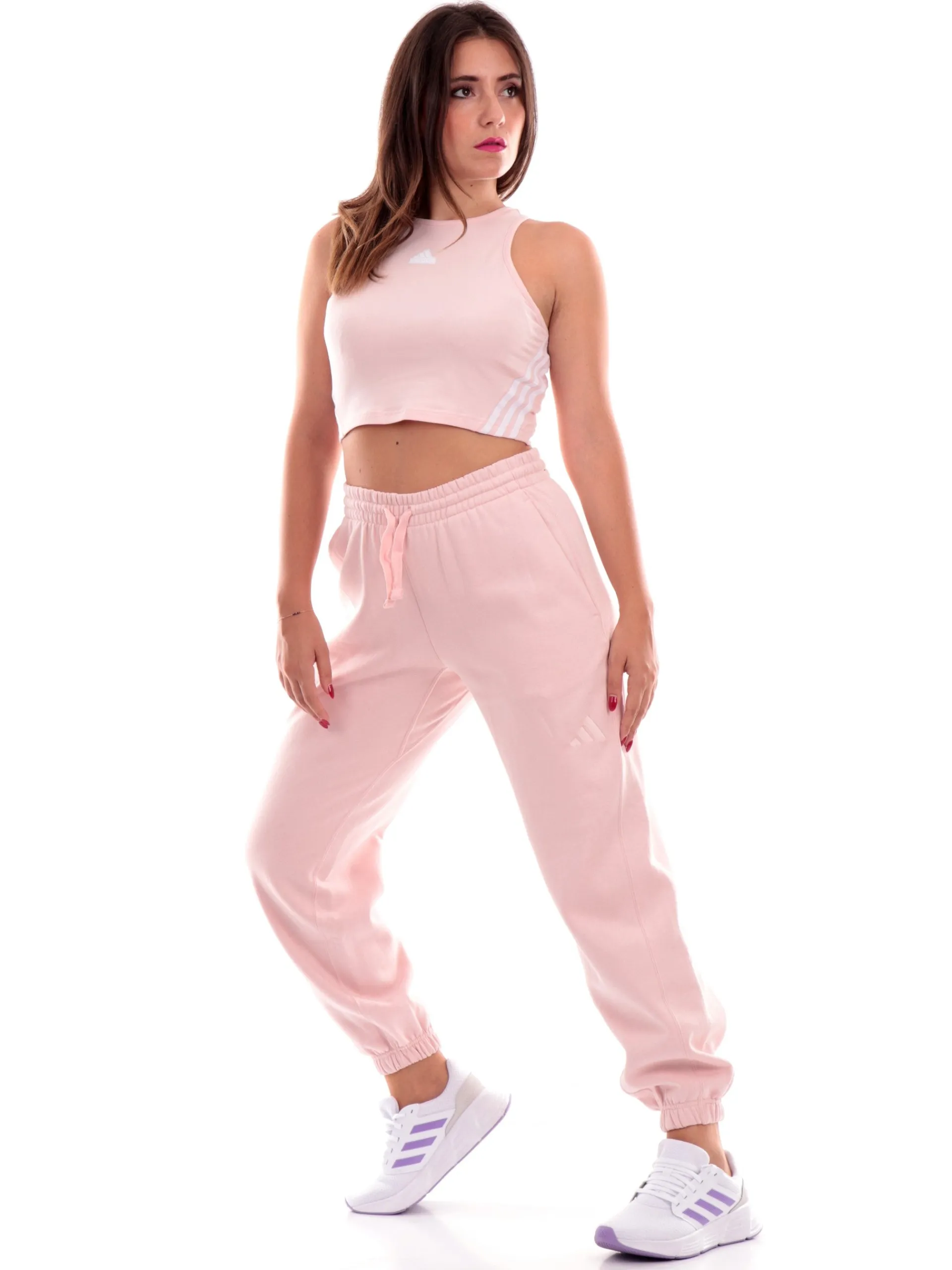 ADIDAS EQUIPMENT Maglie*Top Adidas Crop Rosa da donna realizzato 3 stripes Tank IW5295