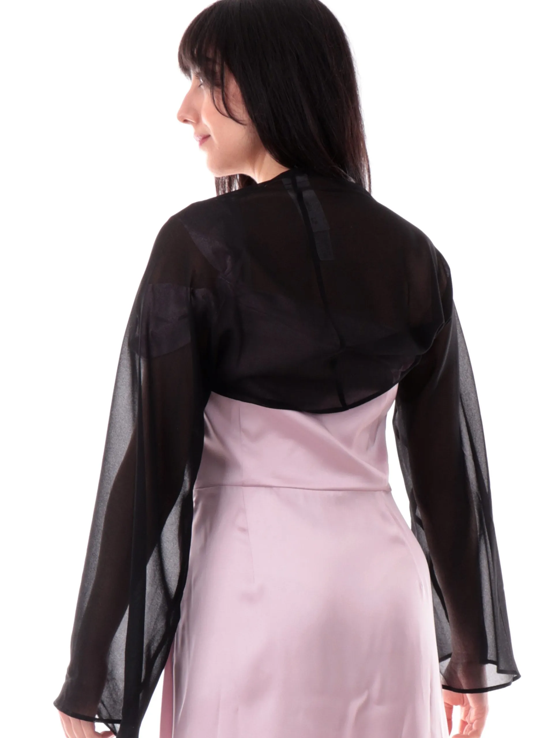 EMME MARELLA Maglie*Top nero coprispalle da donna raso JACKIE2