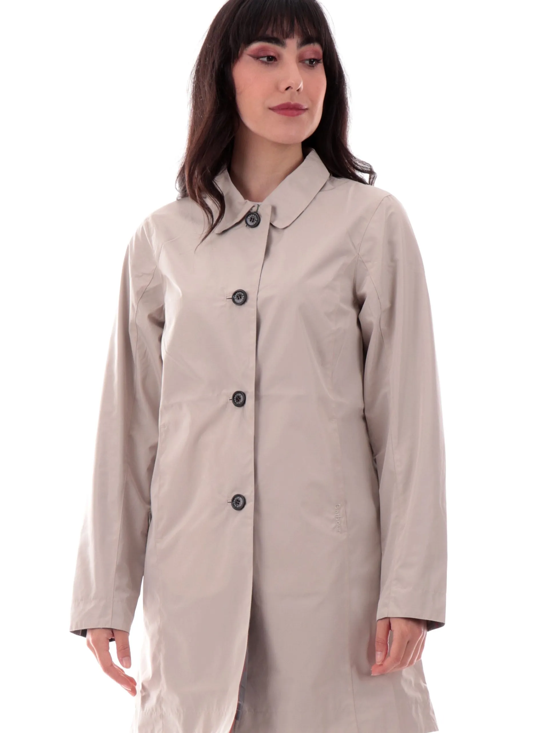 BARBOUR Cappotti*Trench donna reversibile da donna Babbity verde militare LSP0233ST33